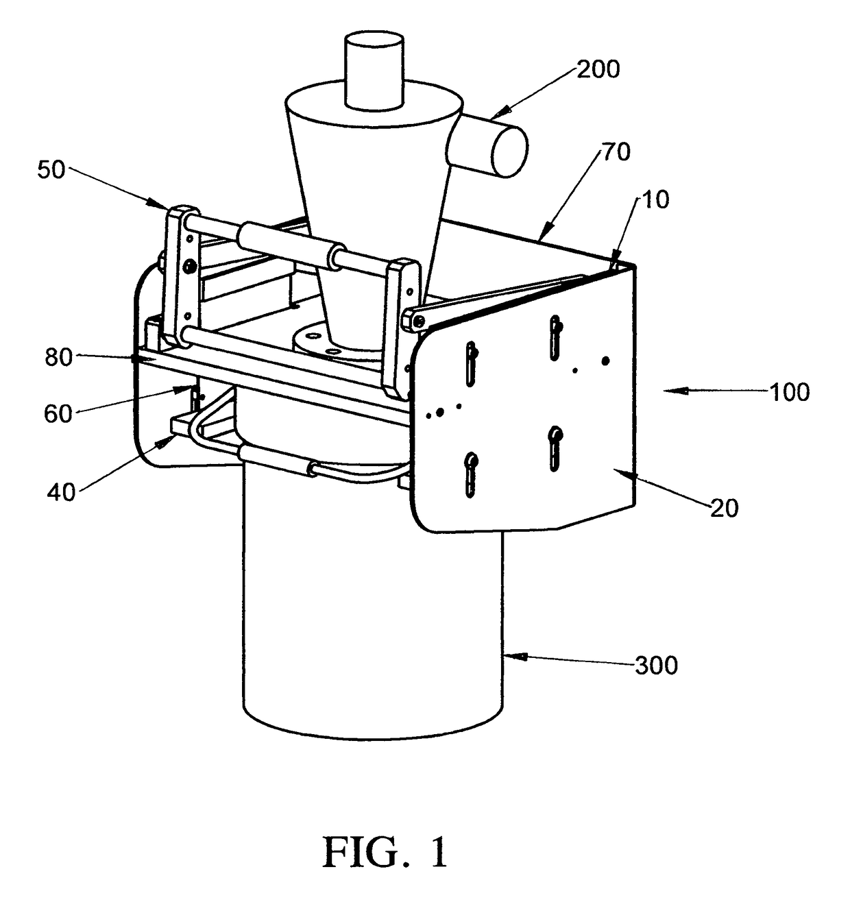 Loading apparatus for dust collection containers