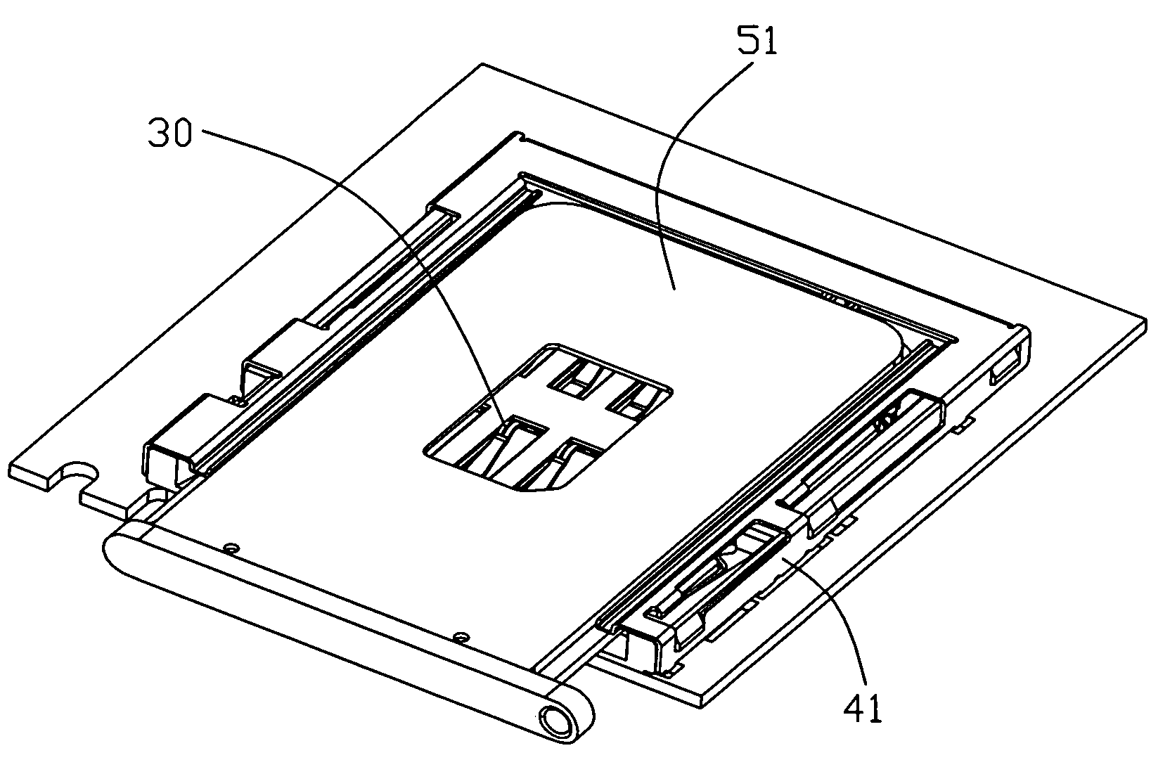 Electrical card connector with at least a card locking mechanism