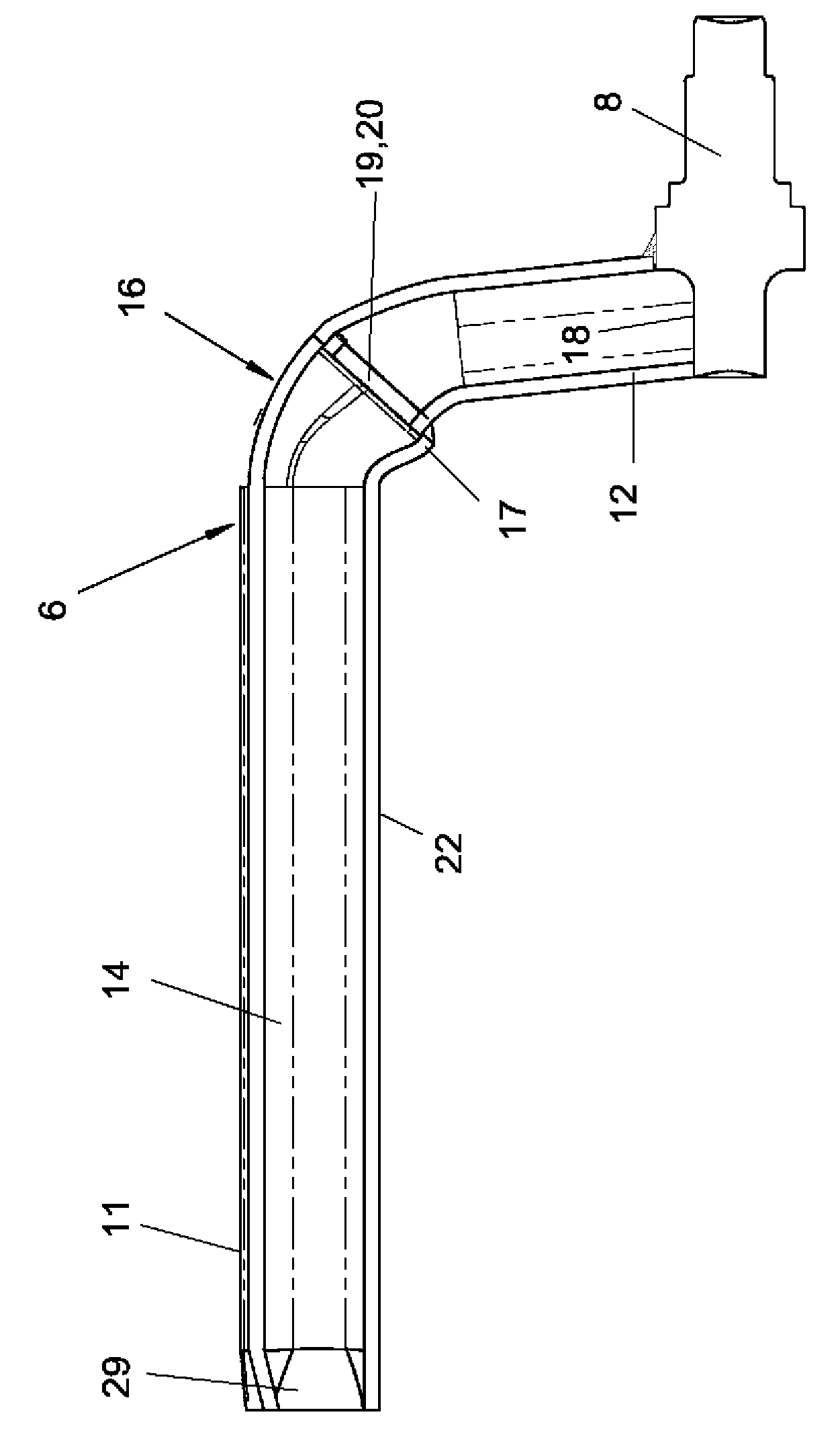 Axle and production method