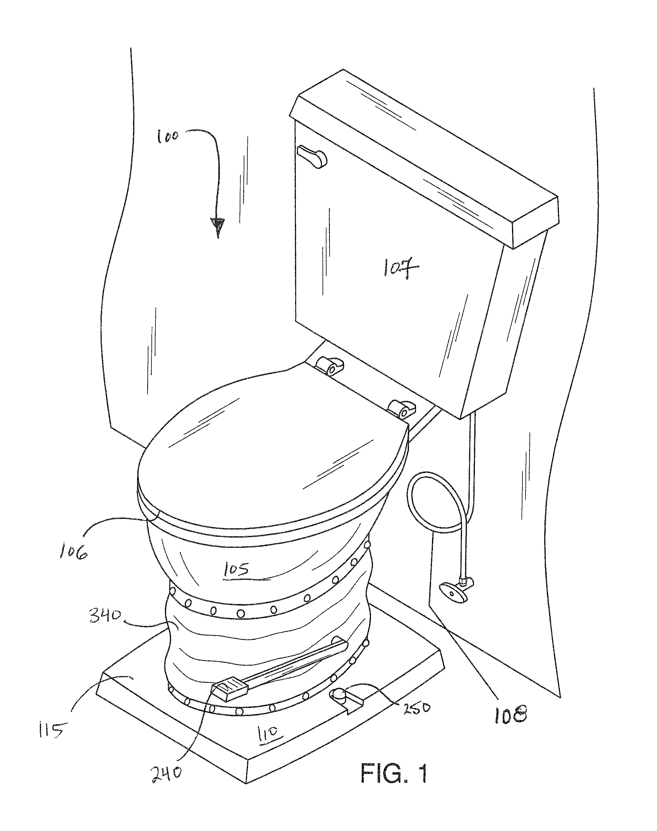Toilet device with lifting capability