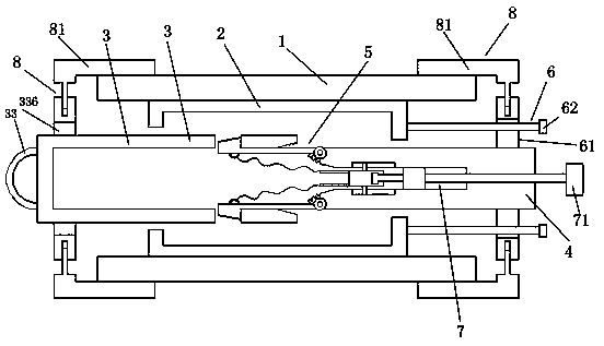 Synchronous drive type stern tube bearing dismounting device