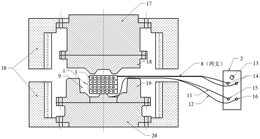 Auxiliary heating method for isothermal forging die