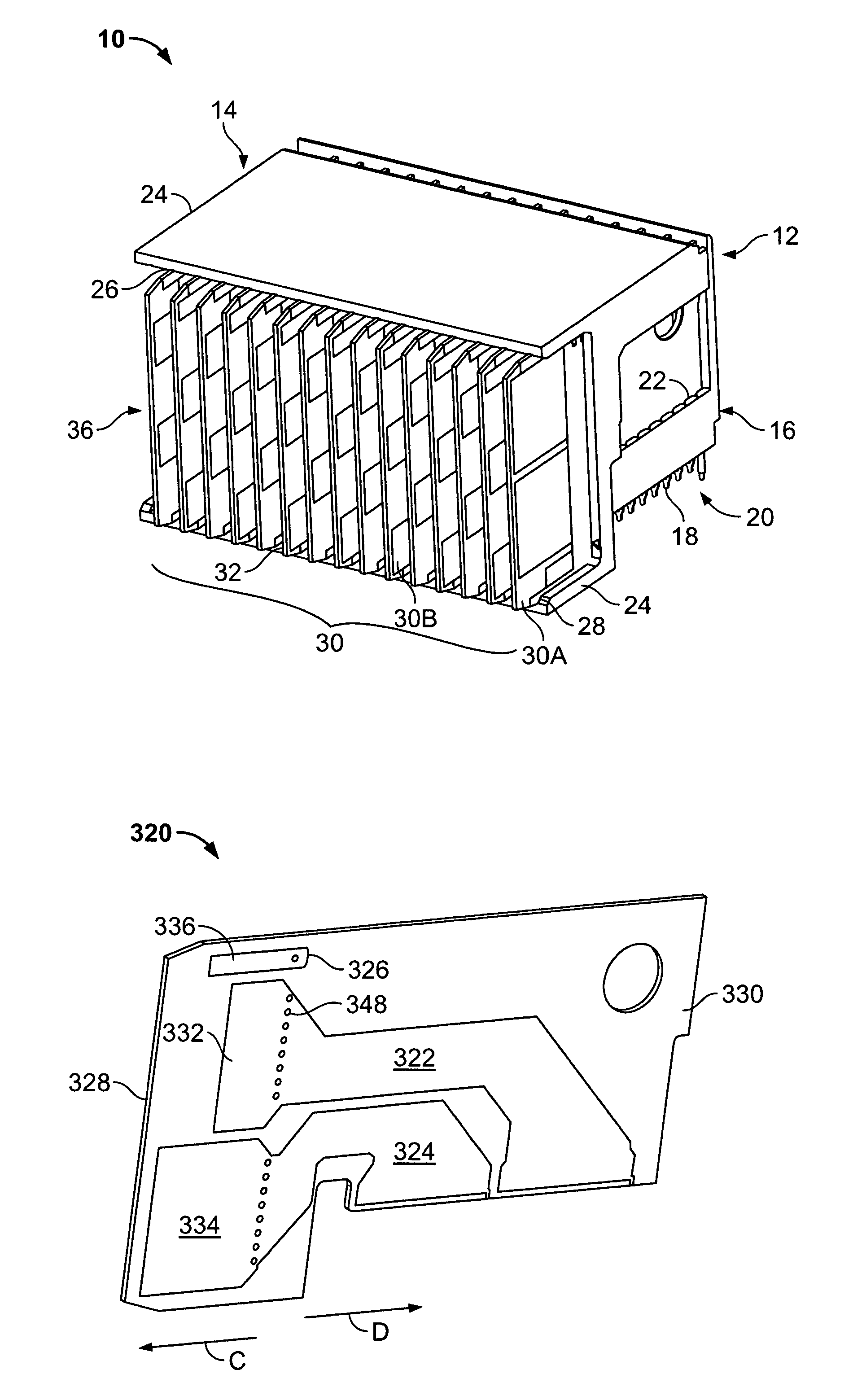 Electrical connector power wafers