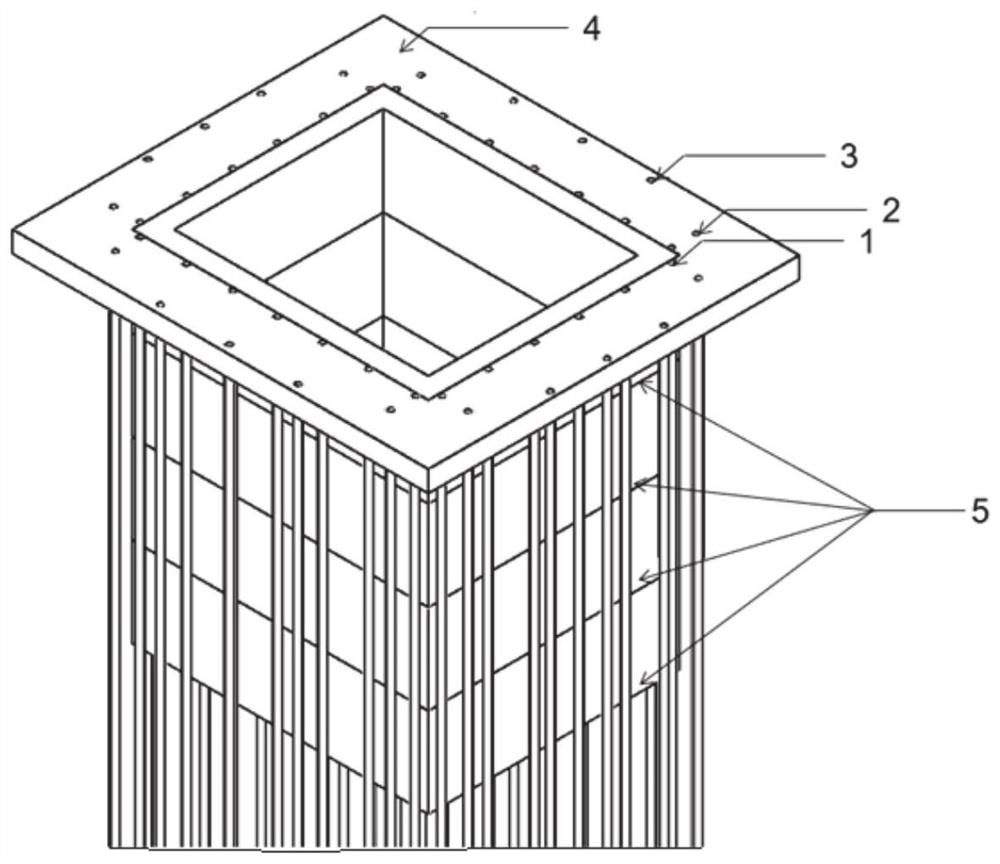 Suspended reverse wall working well supporting structure and construction method