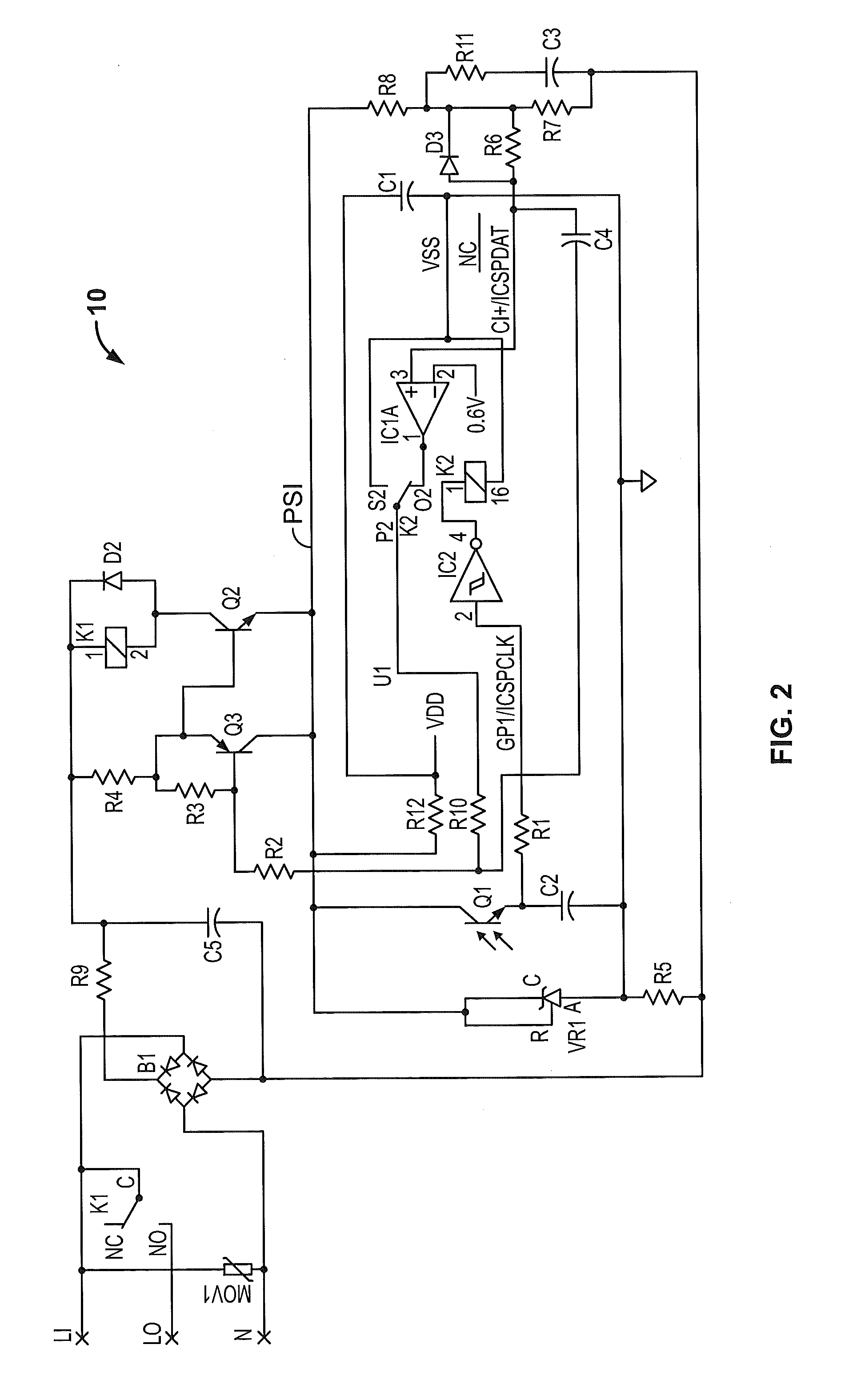 Photosensor circuits including a regulated power supply