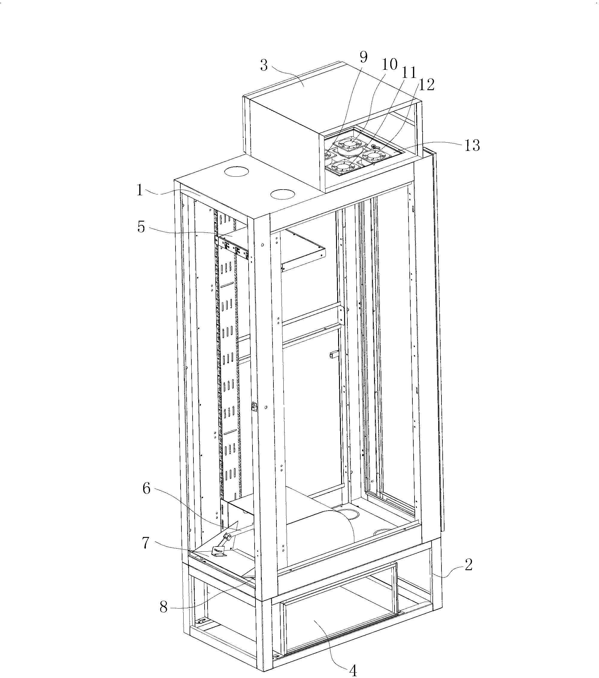 Cabinet and air flow control method thereof