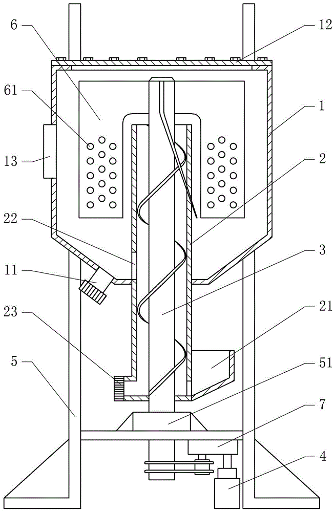 Plastic particle mixing device