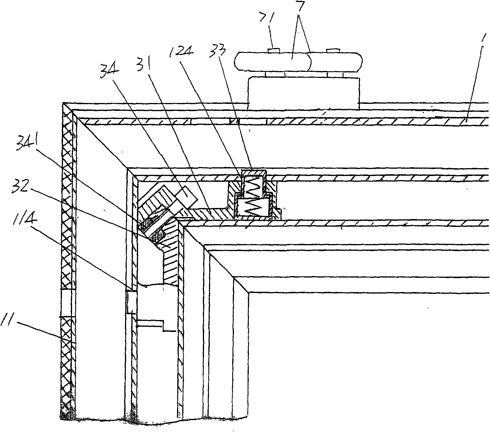 Floor rail type sliding door structure