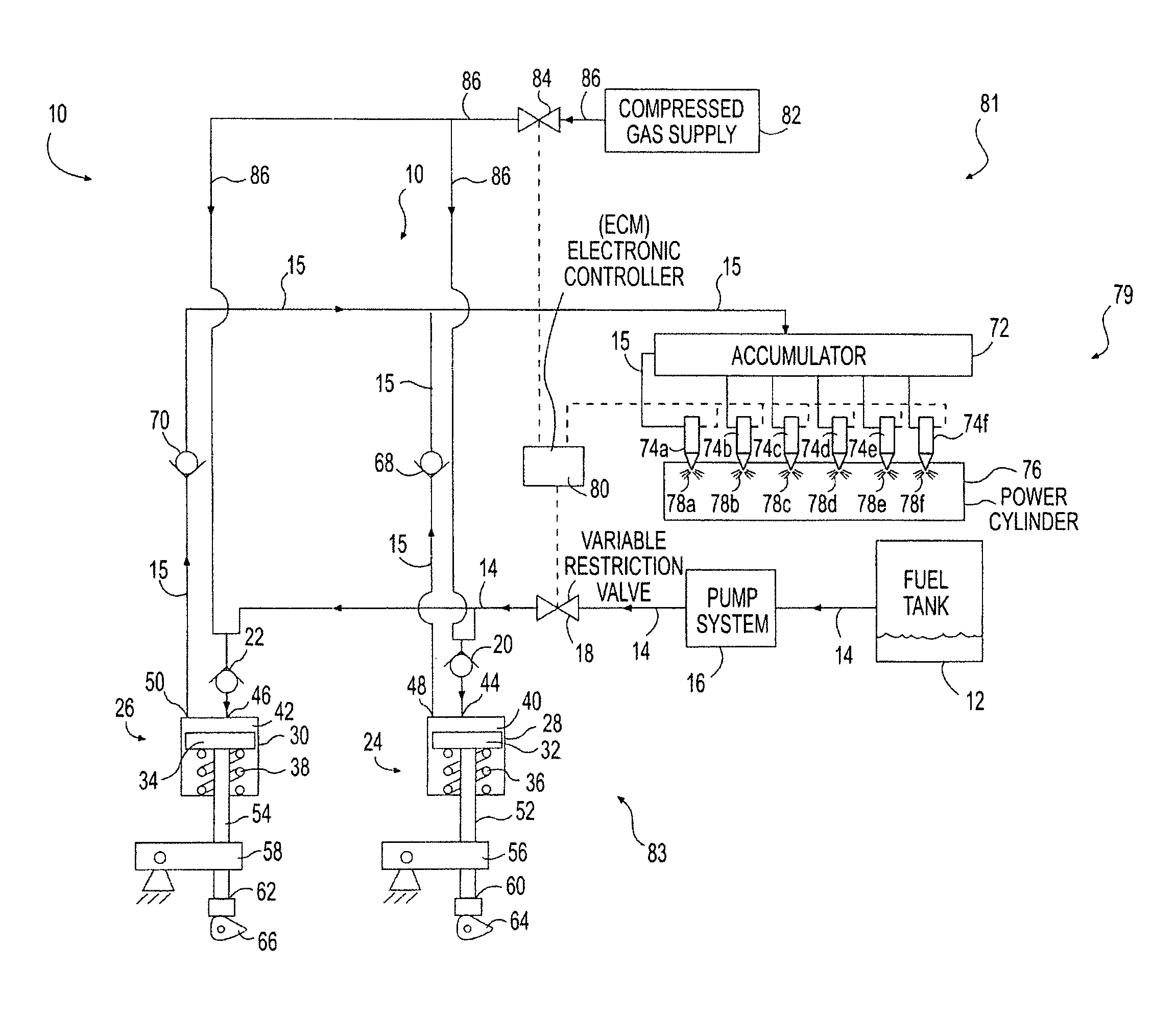 High pressure common rail fuel system with gas injection