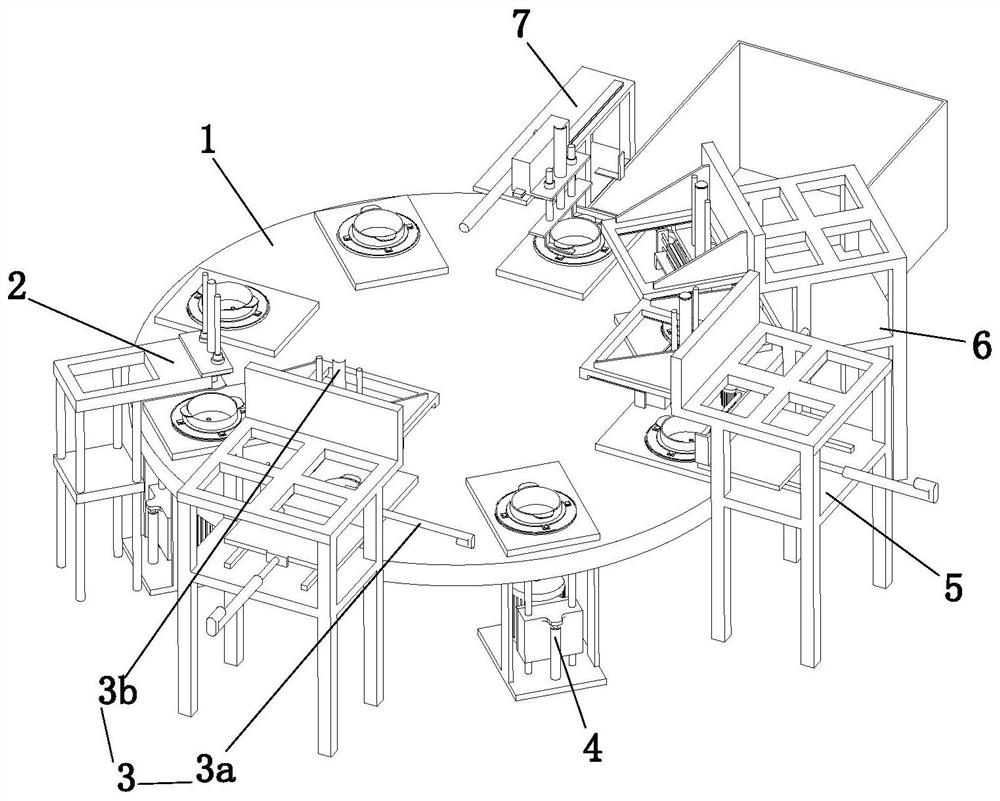 An automatic production line for punching and polishing melamine tableware and its process