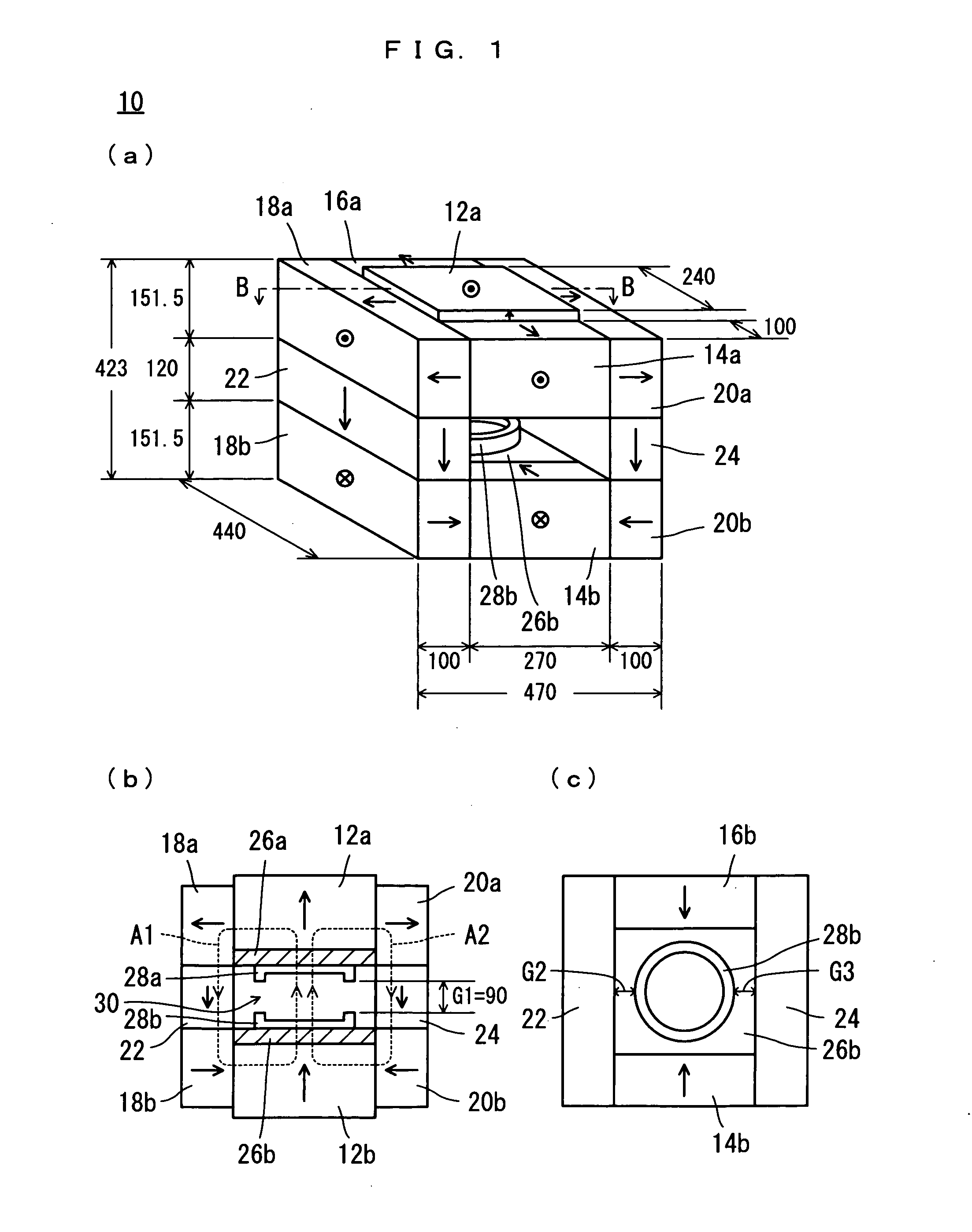 Magnetic field generating device and mri equipment using the device