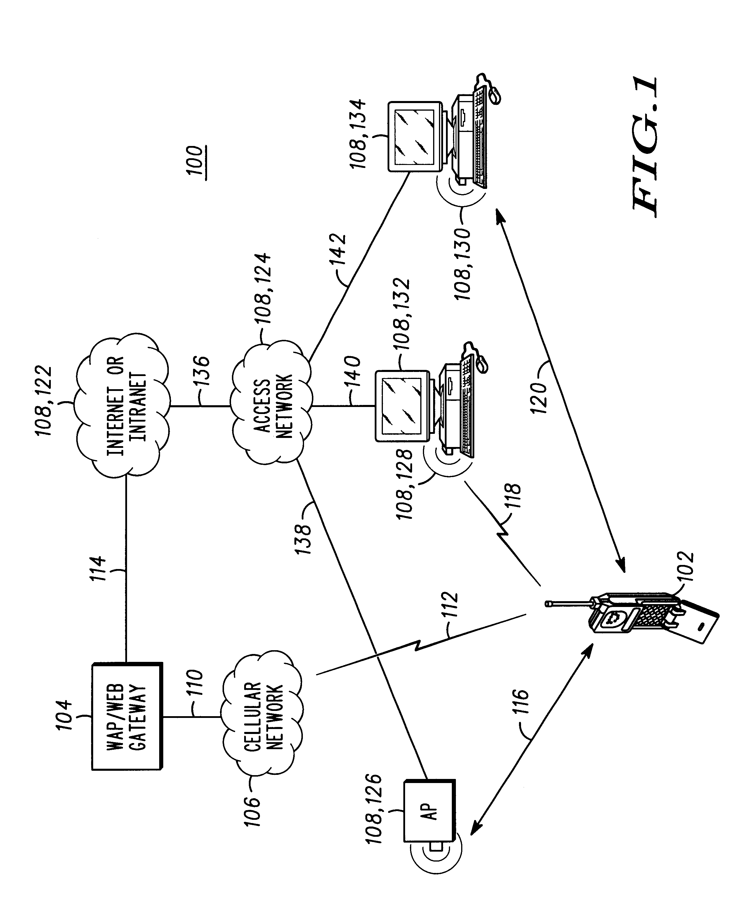 Method and apparatus for splitting control and media content from a cellular network connection