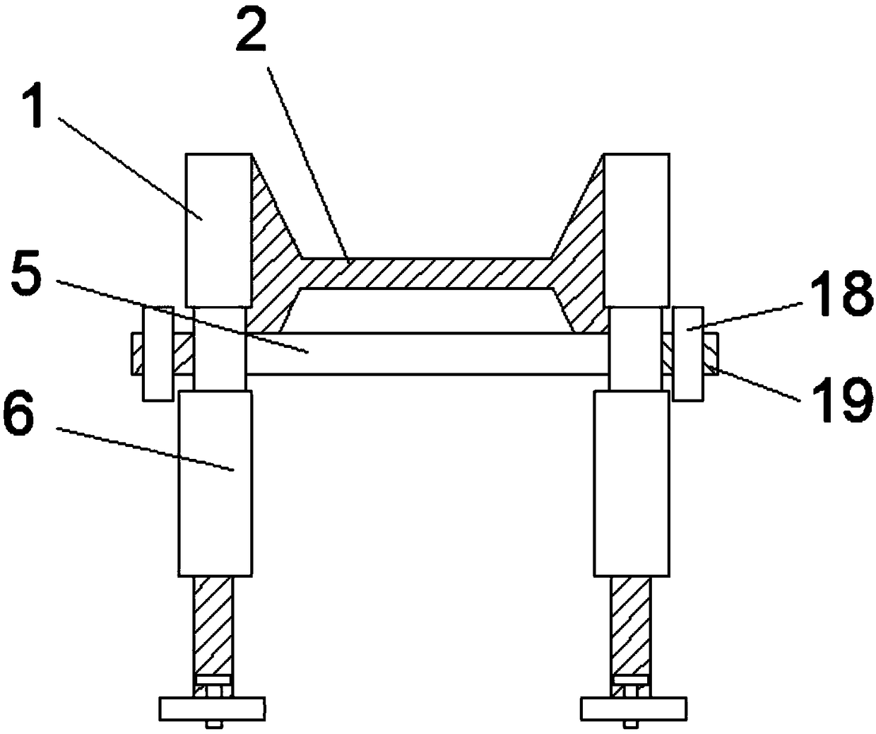 Mounting bracket for engine room of electric motor coach