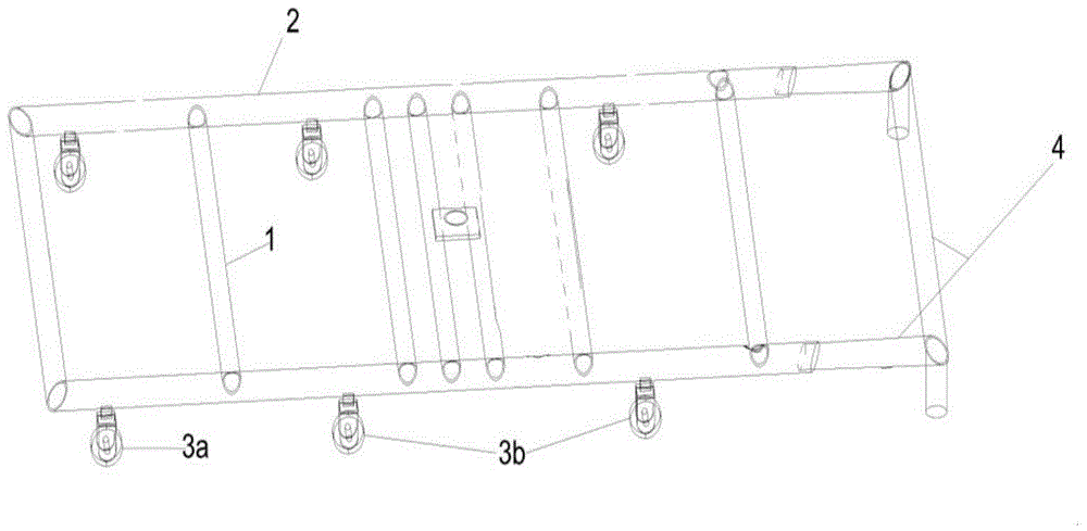 Vertical transport device for construction material between building block layers