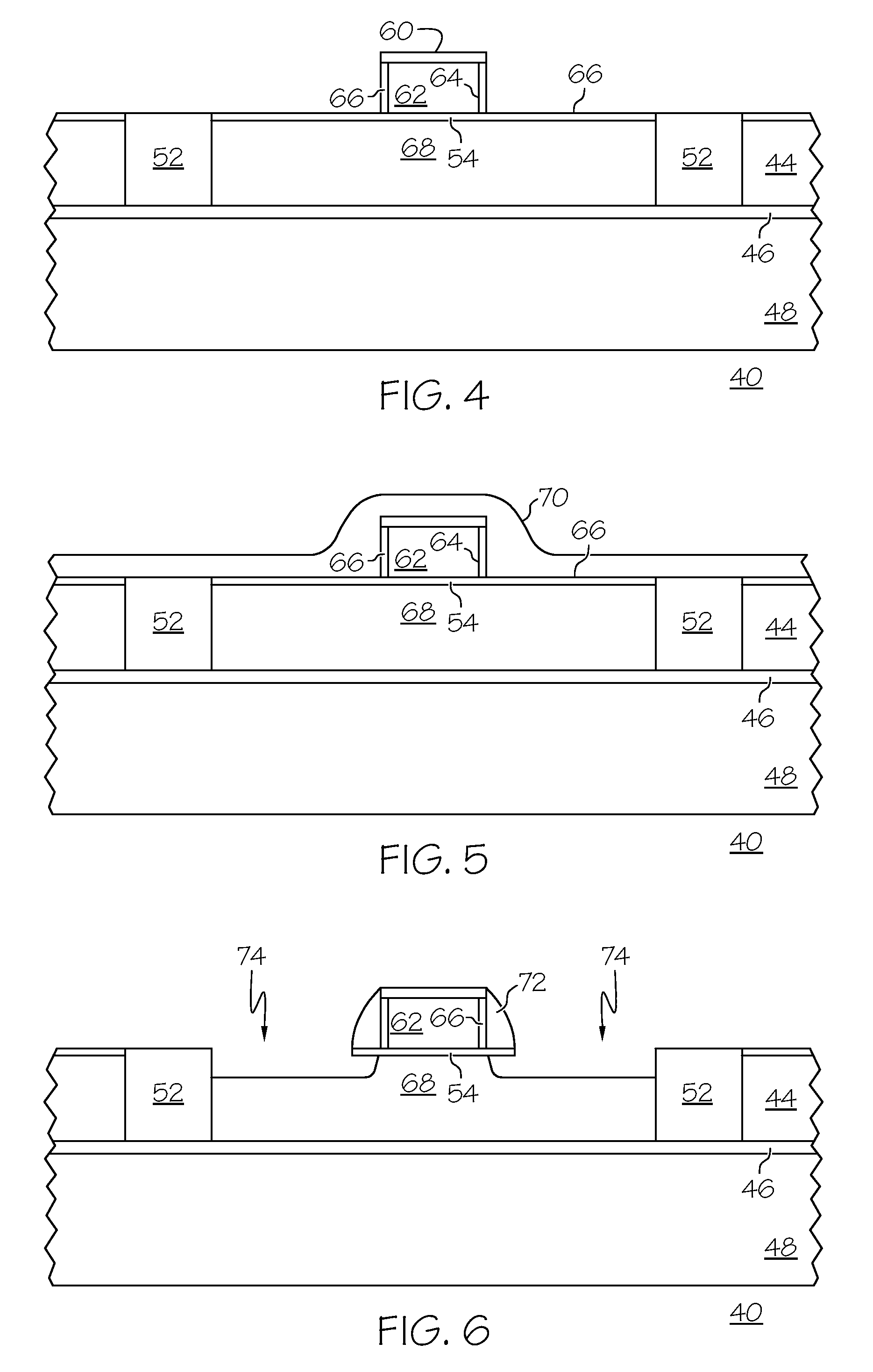 Stressed field effect transistor and methods for its fabrication