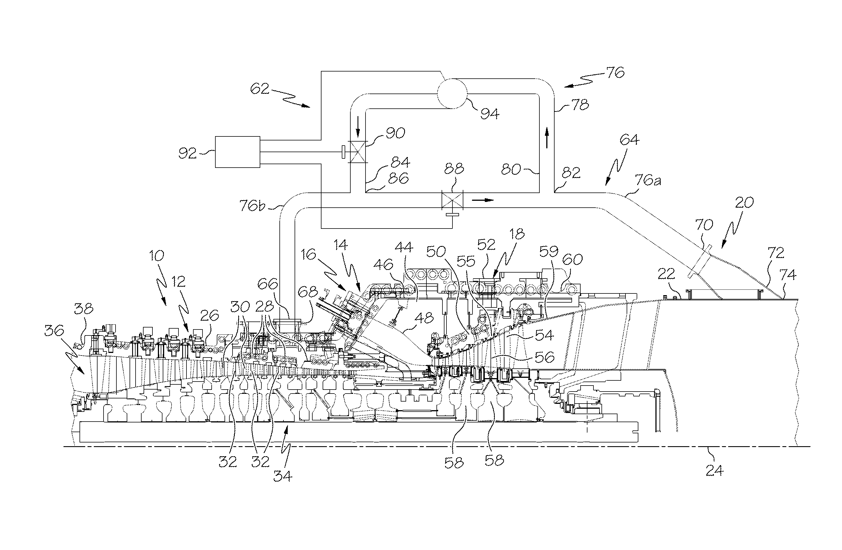 Heat retention and distribution system for gas turbine engines