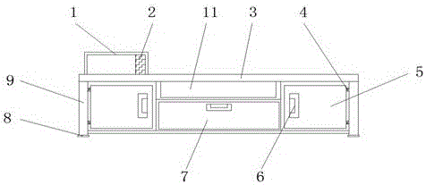 Stable television cabinet capable of automatically reminding viewing distance