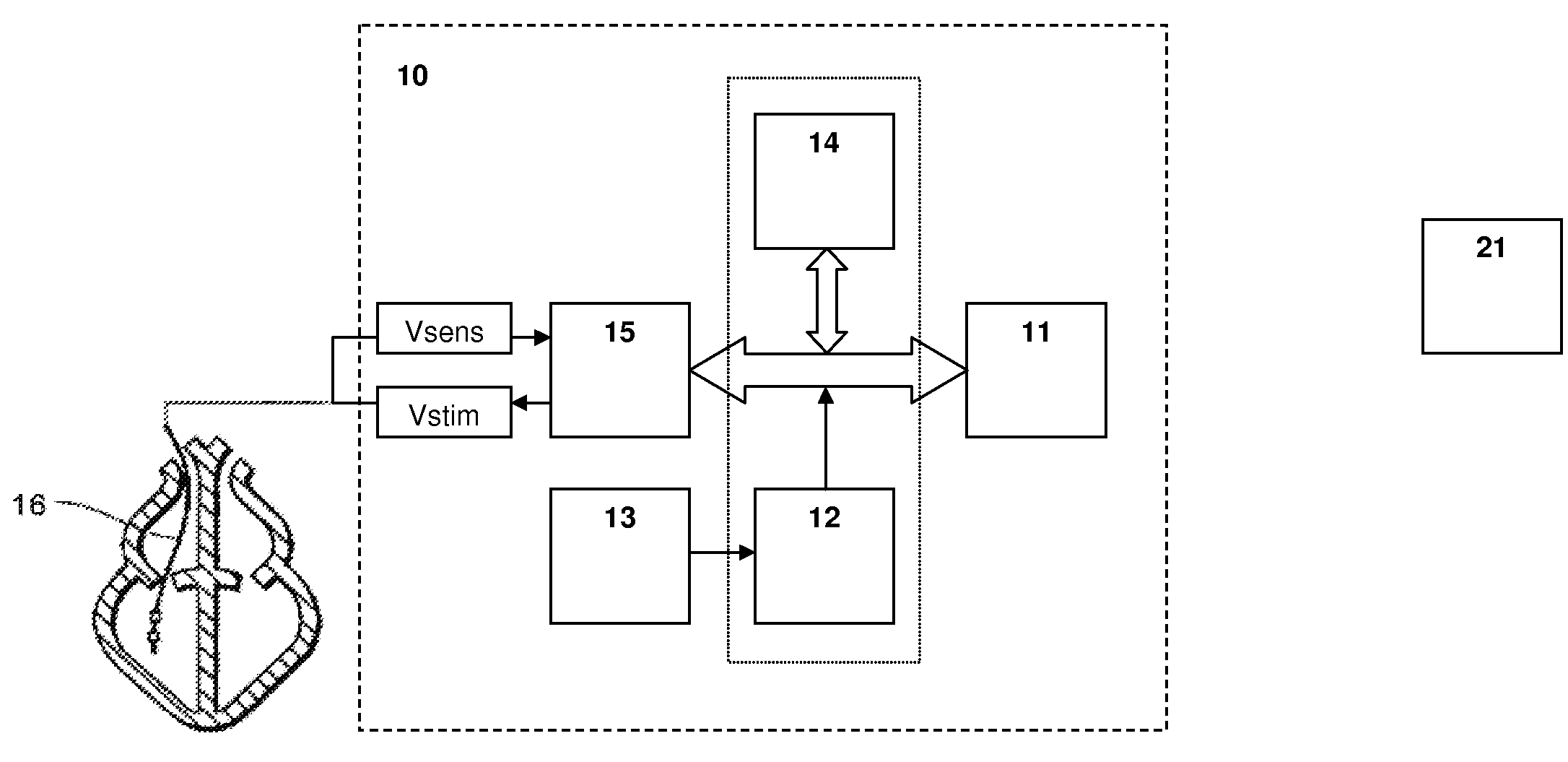 Implantable battery-operated electrostimulation device