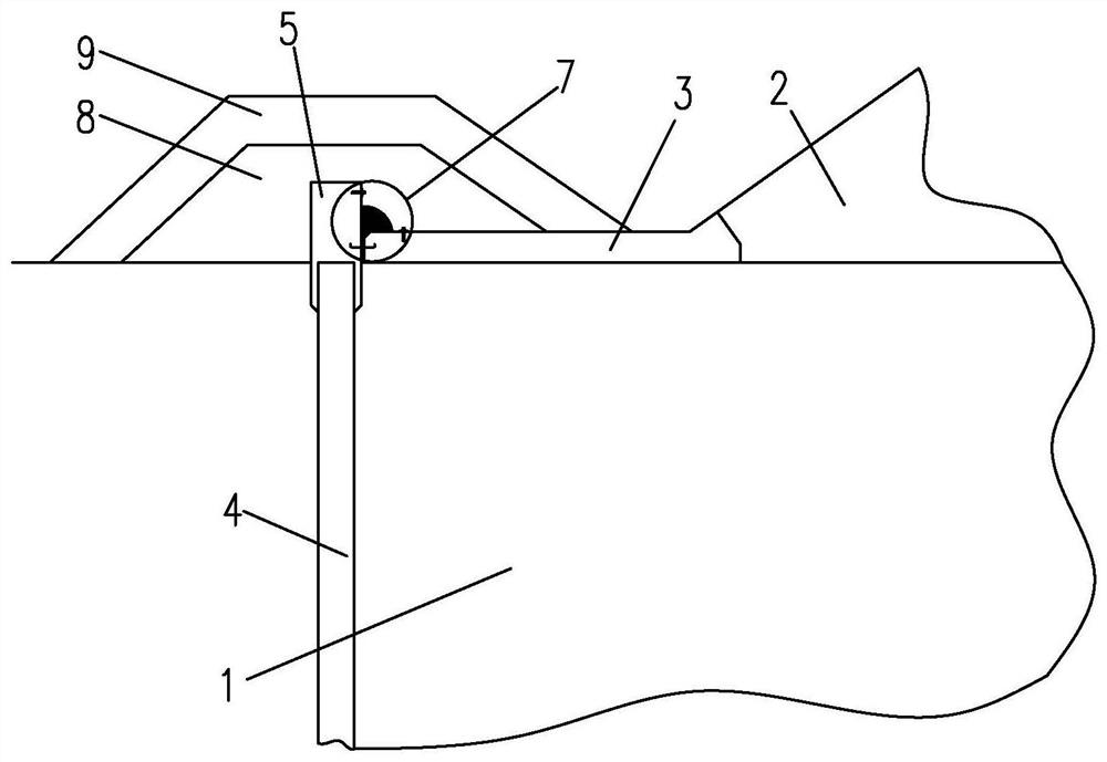 Diaphragm wall and toe board water pressure sealing type flexible water stop structure and construction method