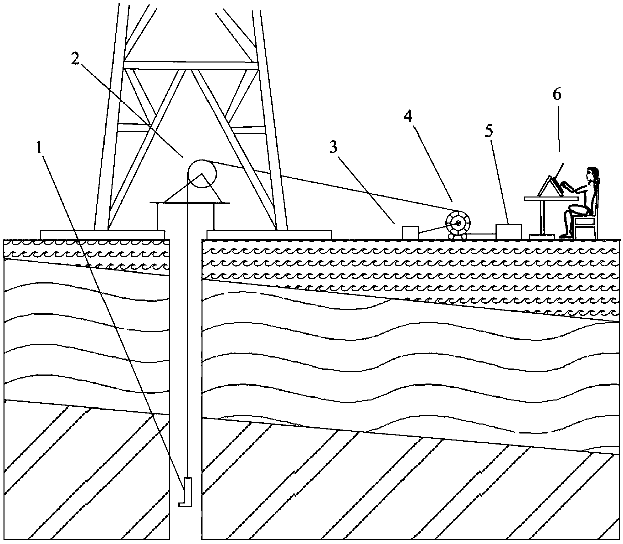 In-well hyperspectral measurement system and measurement method