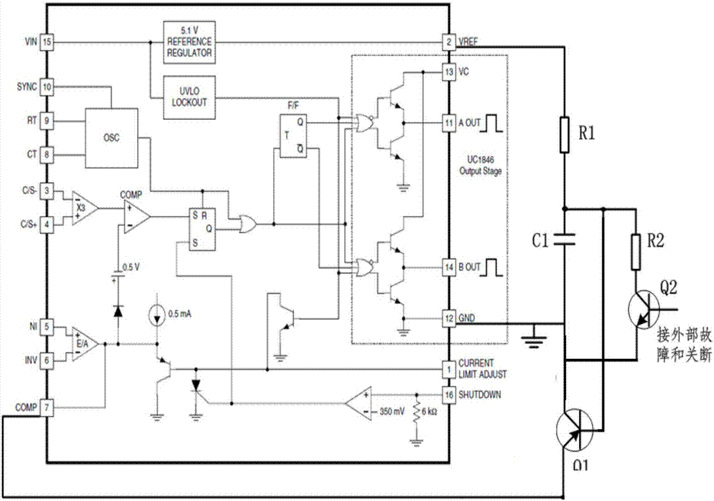 Single-particle transient effect resistance circuit for SCR pulse width modulator
