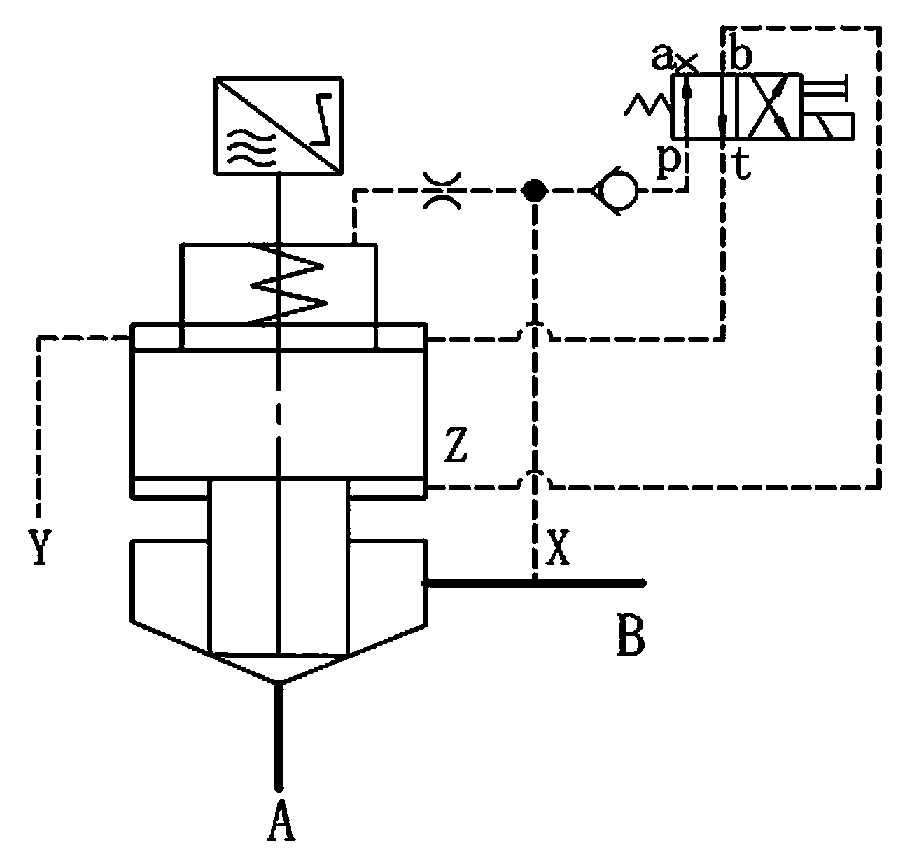 Pilot type active belt position monitoring safety valve