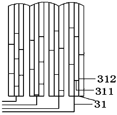 Capacitive touch electrode structure