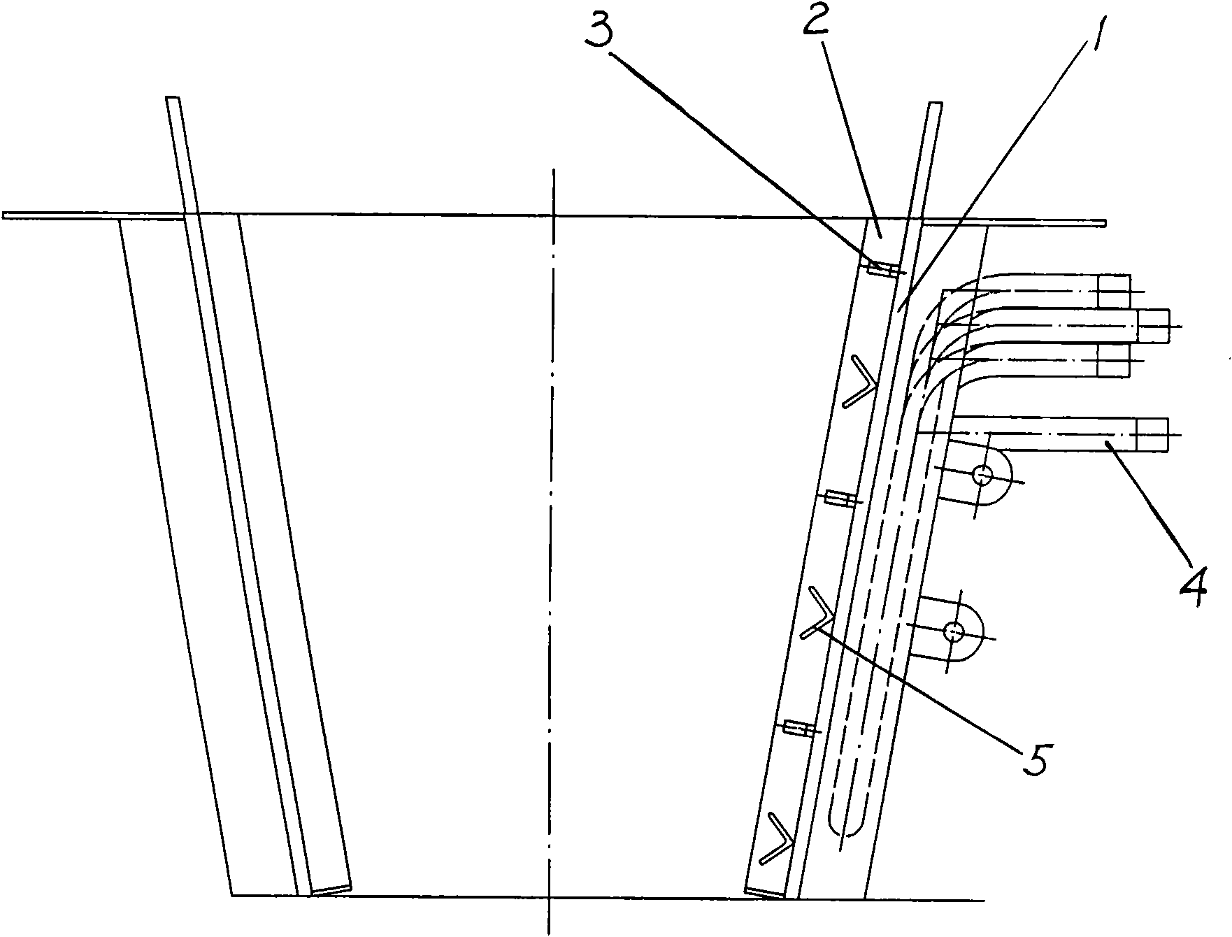 Cooling wall combining steel plates and spherical graphite cast iron and manufacturing method thereof