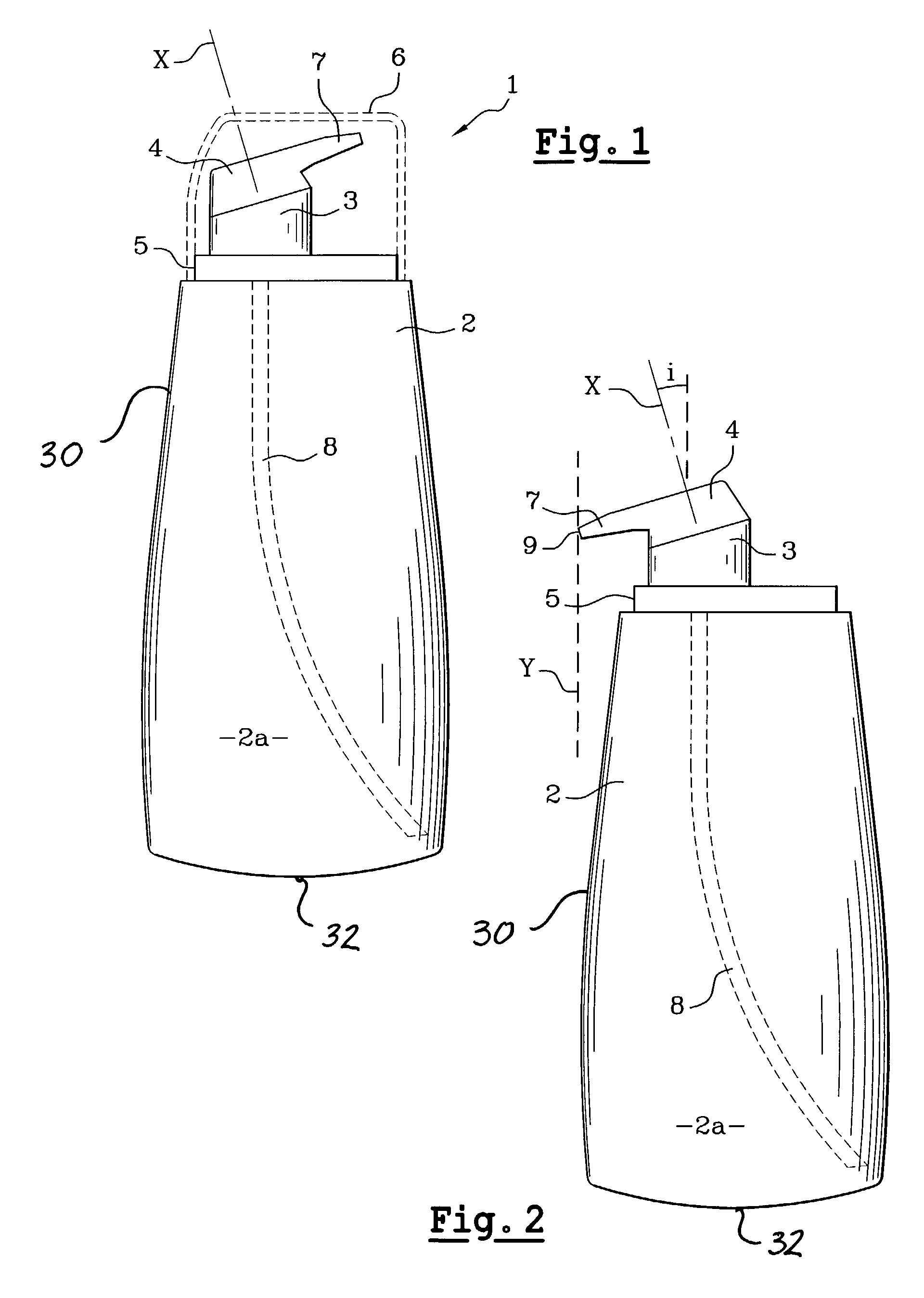Device for dispensing a product