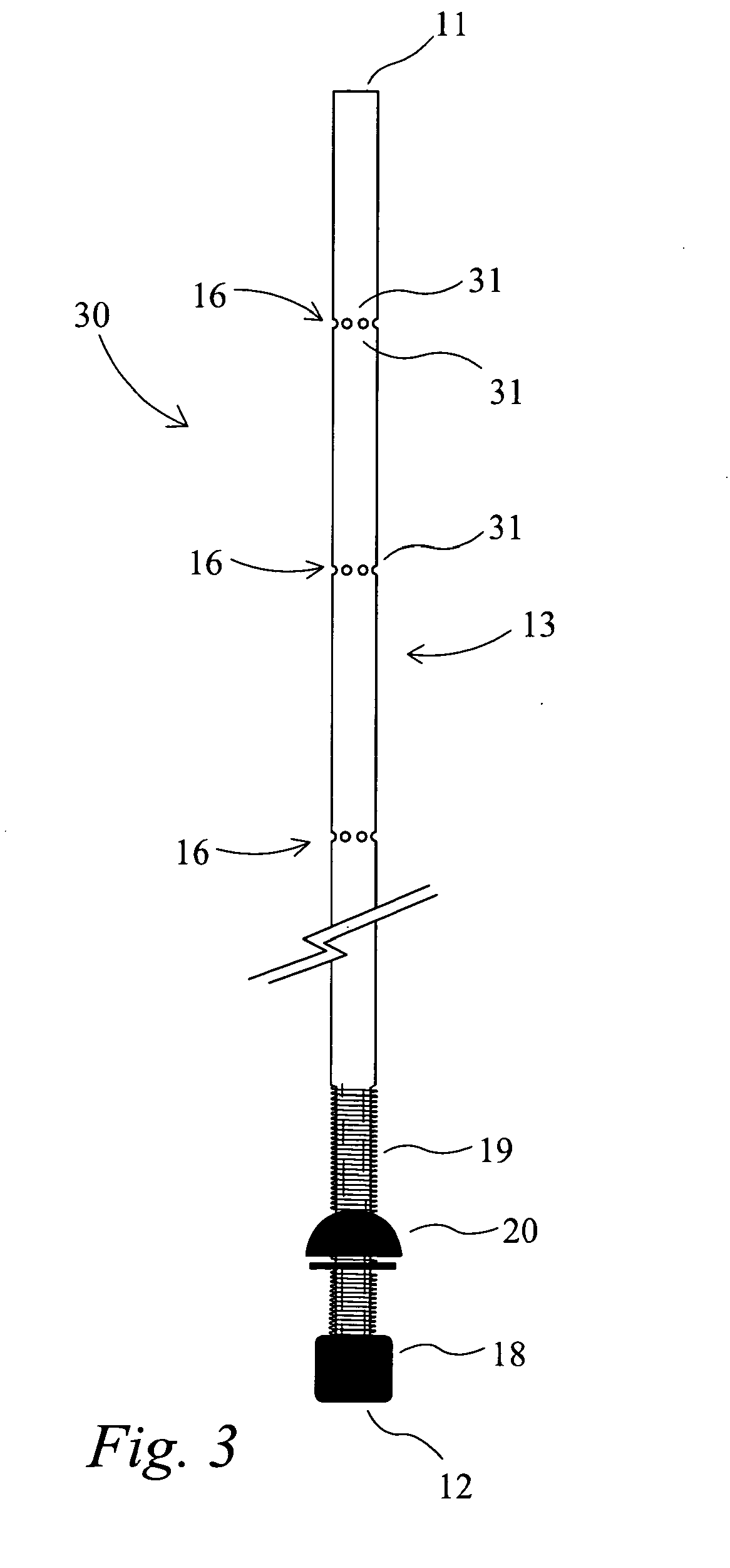 Breakable rock bolt