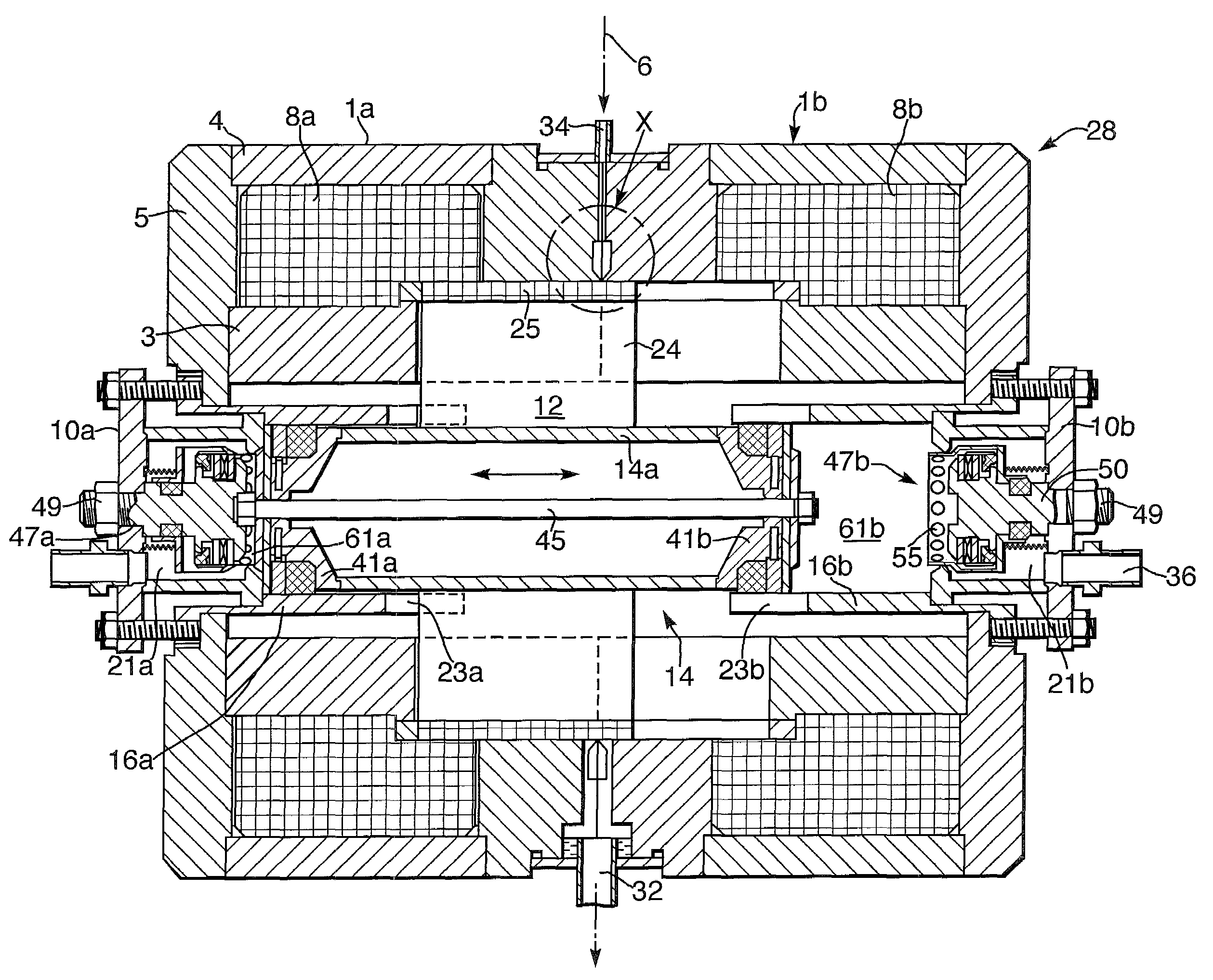 Linear generator with a swinging piston