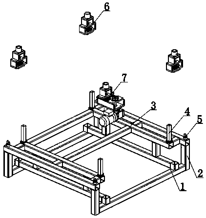 Driving device of fine wool rolling brush for square tube scrubbing