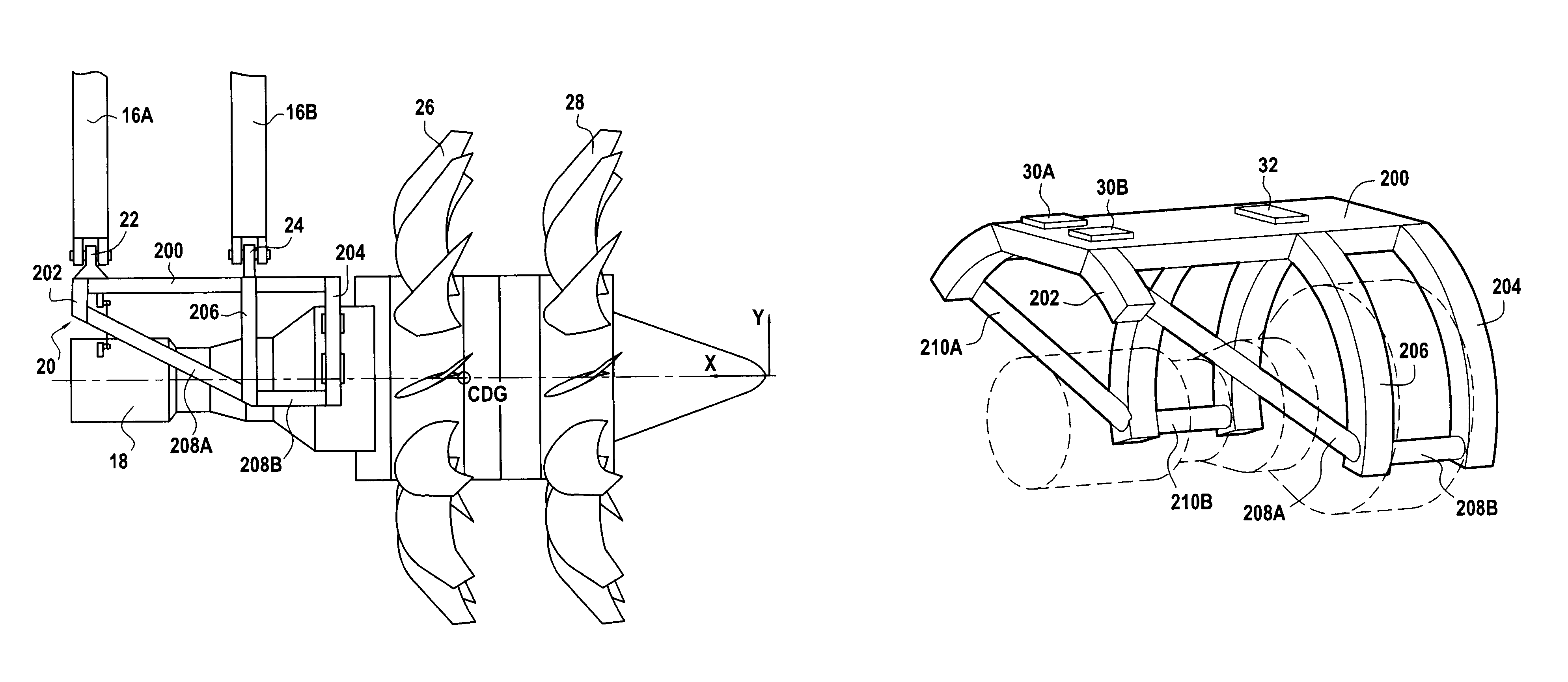 Unducted propeller gas turbine engine attachment structure