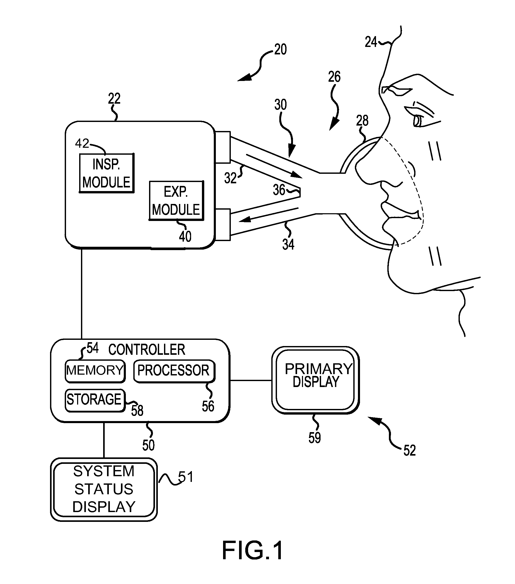 Ventilation System With System Status Display