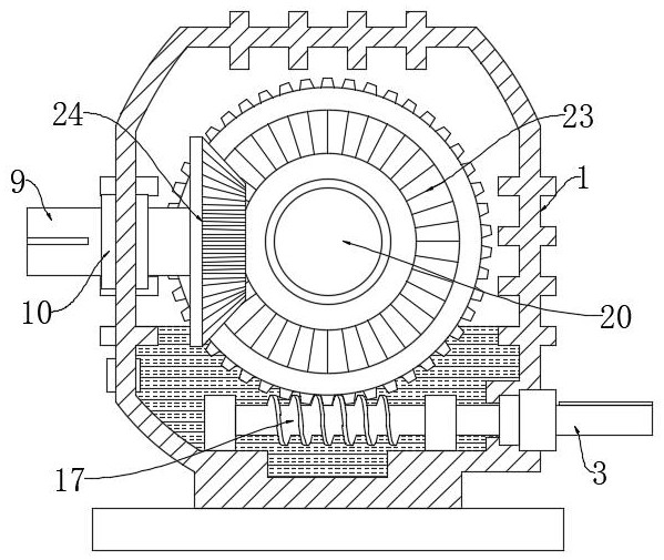 Speed reduction worm gear device for agricultural machine gear transmission