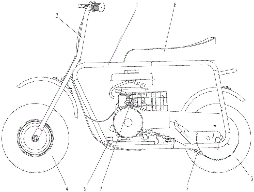 Light weight type motorcycle