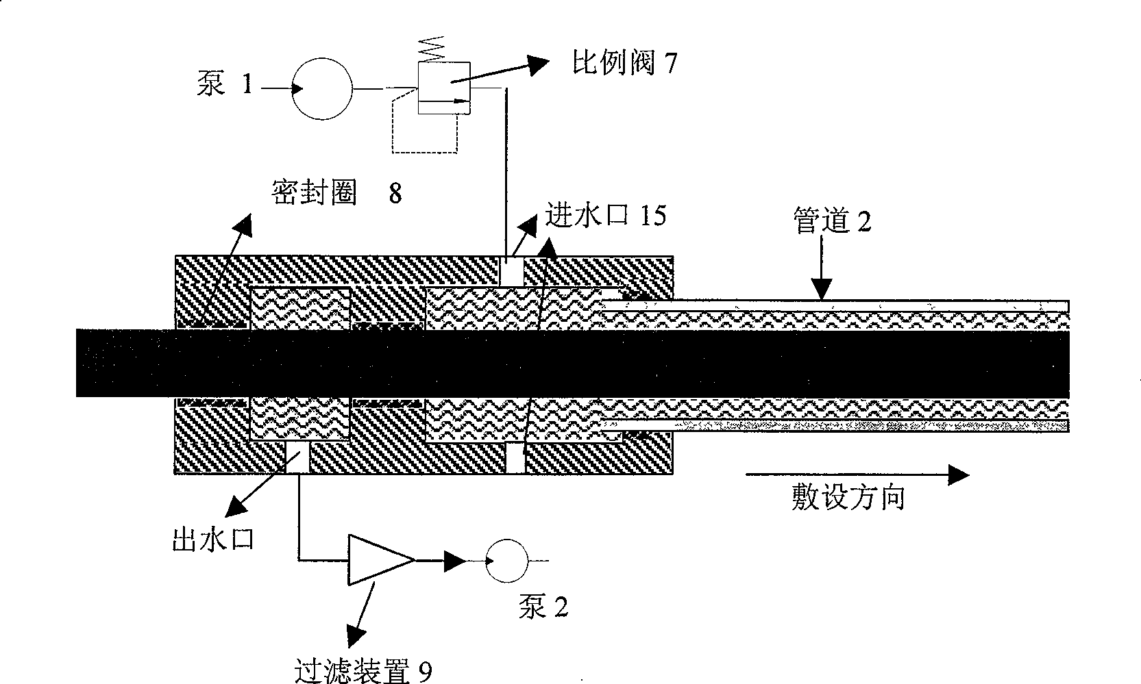 Water application method optical cable laying and construction method