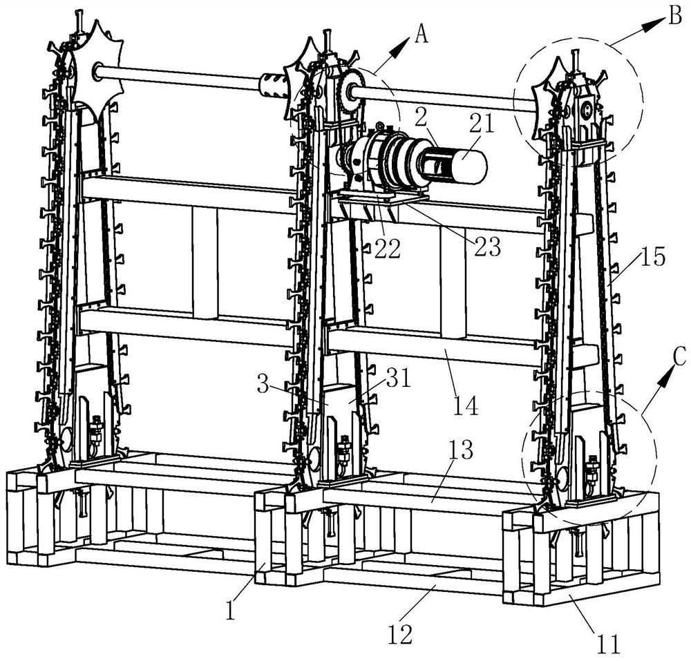 A vertical blanking device