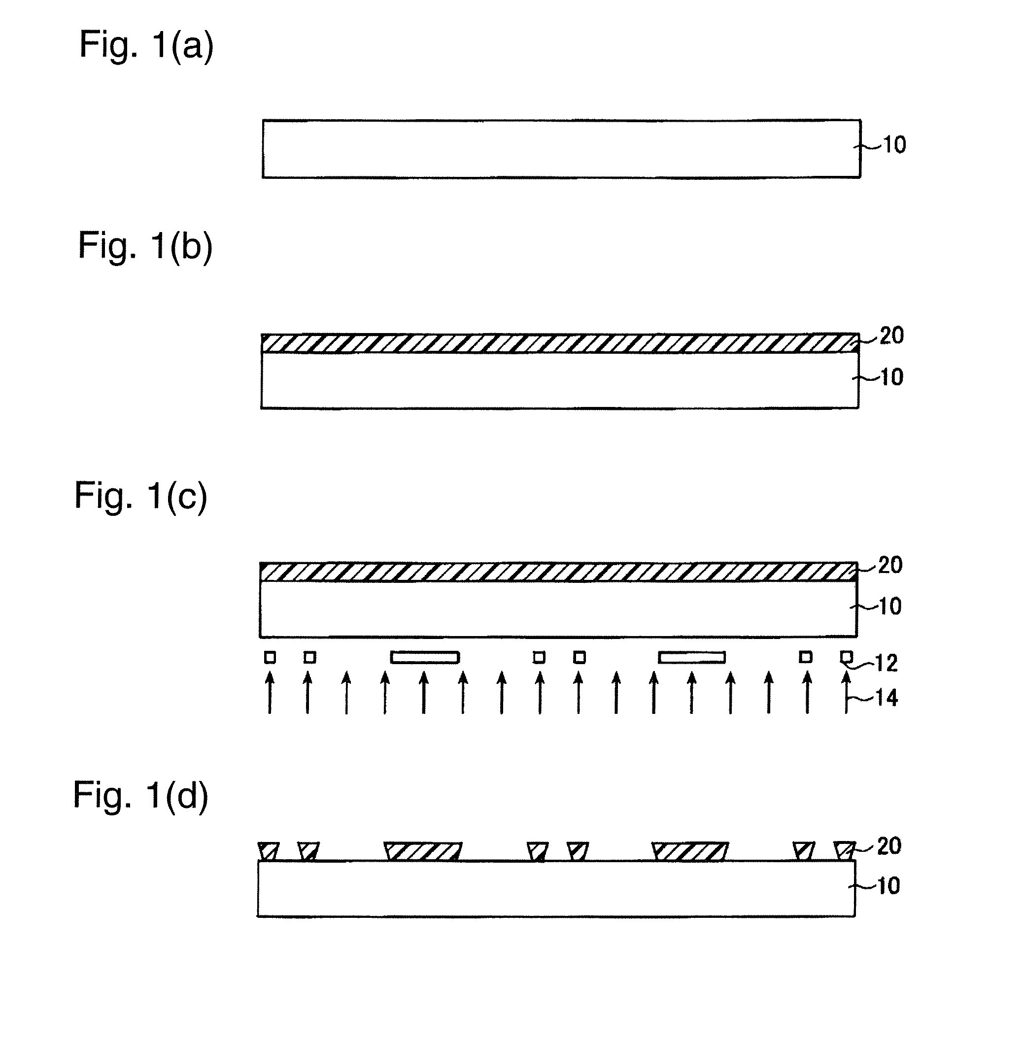 Method for forming electrodes and/or black stripes for plasma display substrate