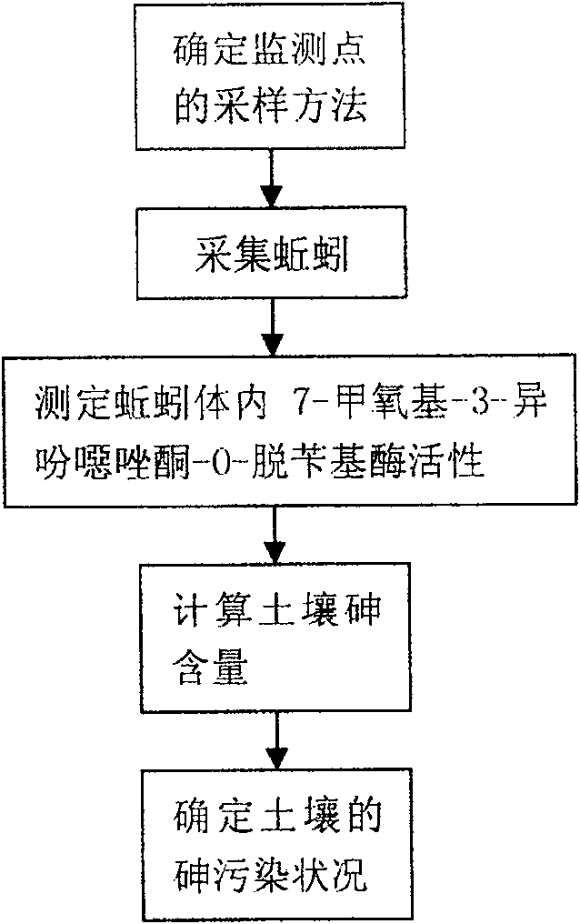 Biomarking monitoring method of environment pollution caused by As