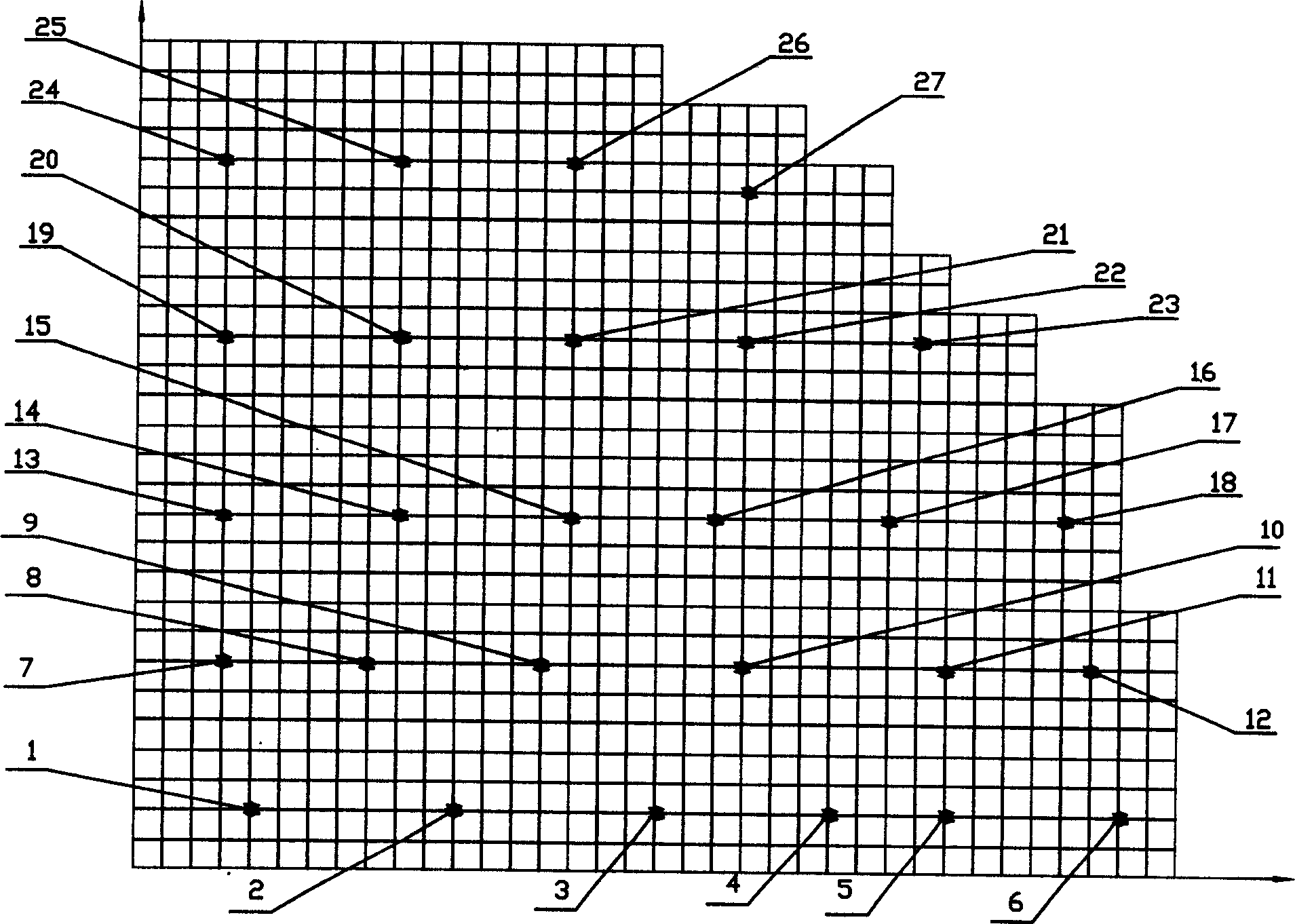 Non-periodic-arranged flat slot radiation array face