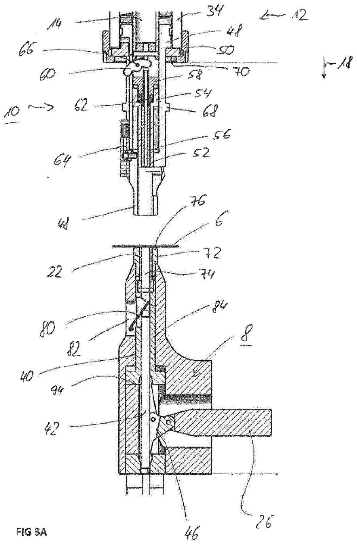 Device and method for setting a connection element on a workpiece