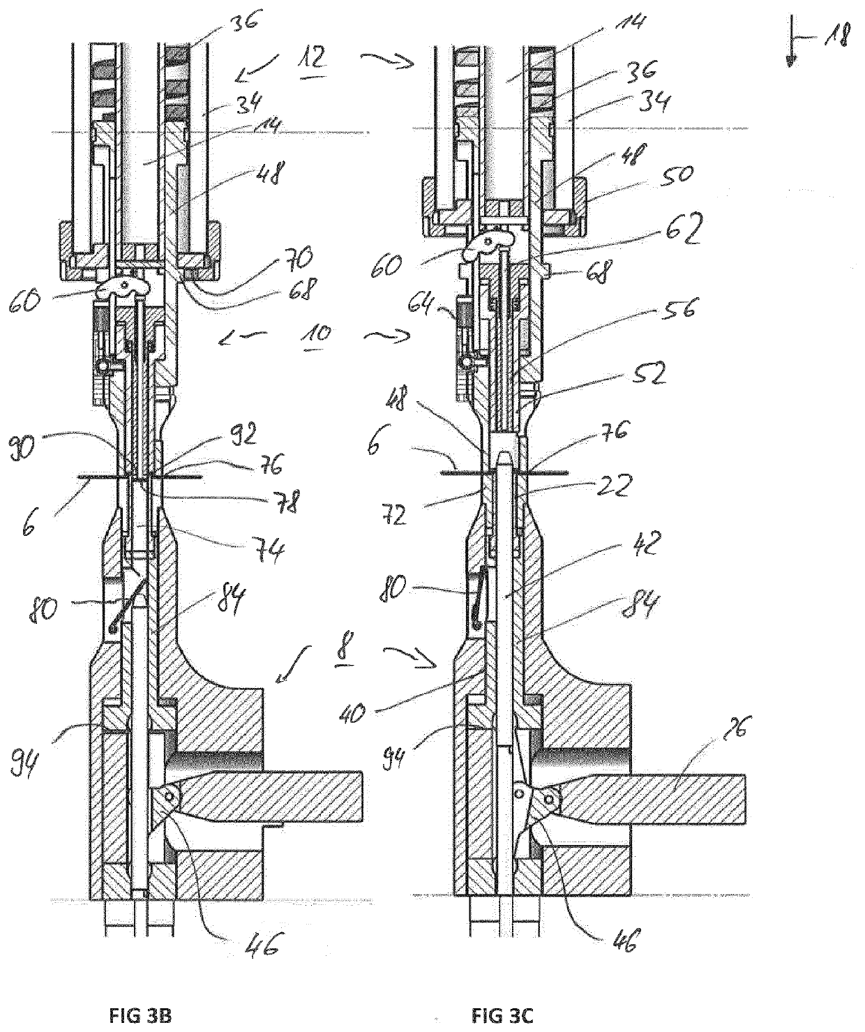 Device and method for setting a connection element on a workpiece