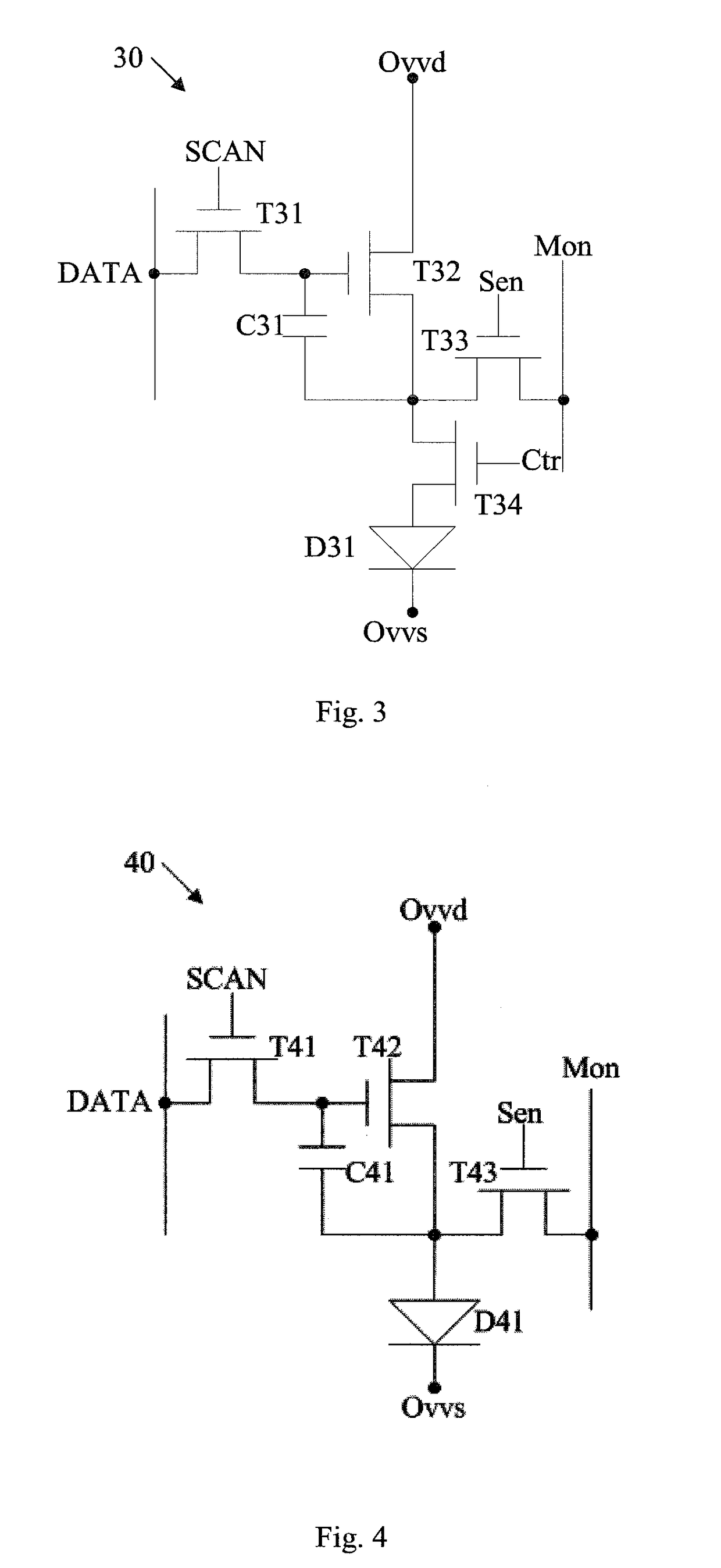 AMOLED Display Panel with Function of Temperature Compensation and Display Device Thereof