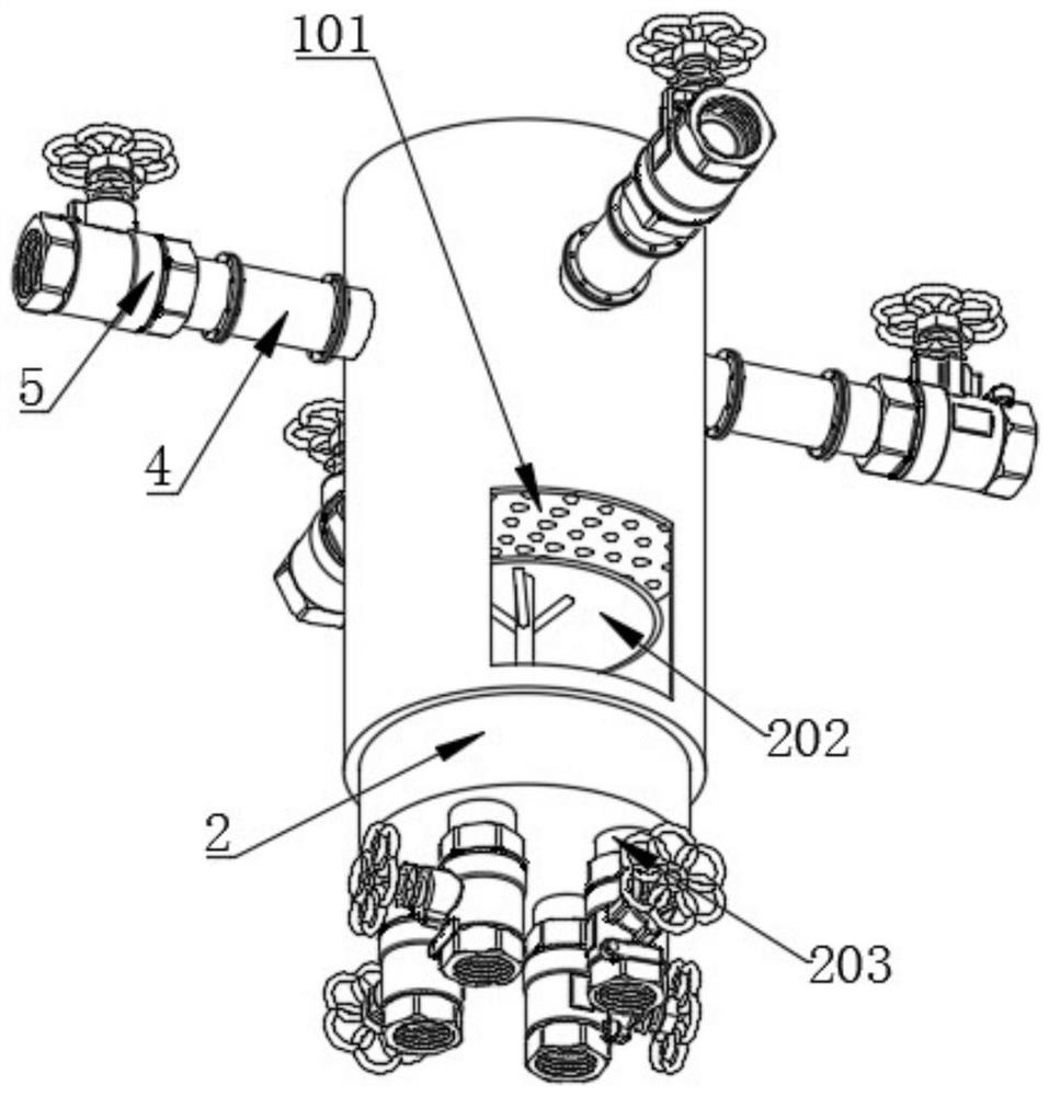 An industrial sewage treatment equipment capable of separating and compressing sludge