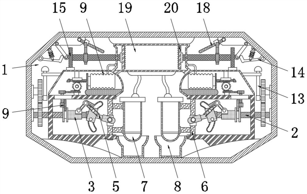 Adjustable screening device for feed raw material processing and crushing