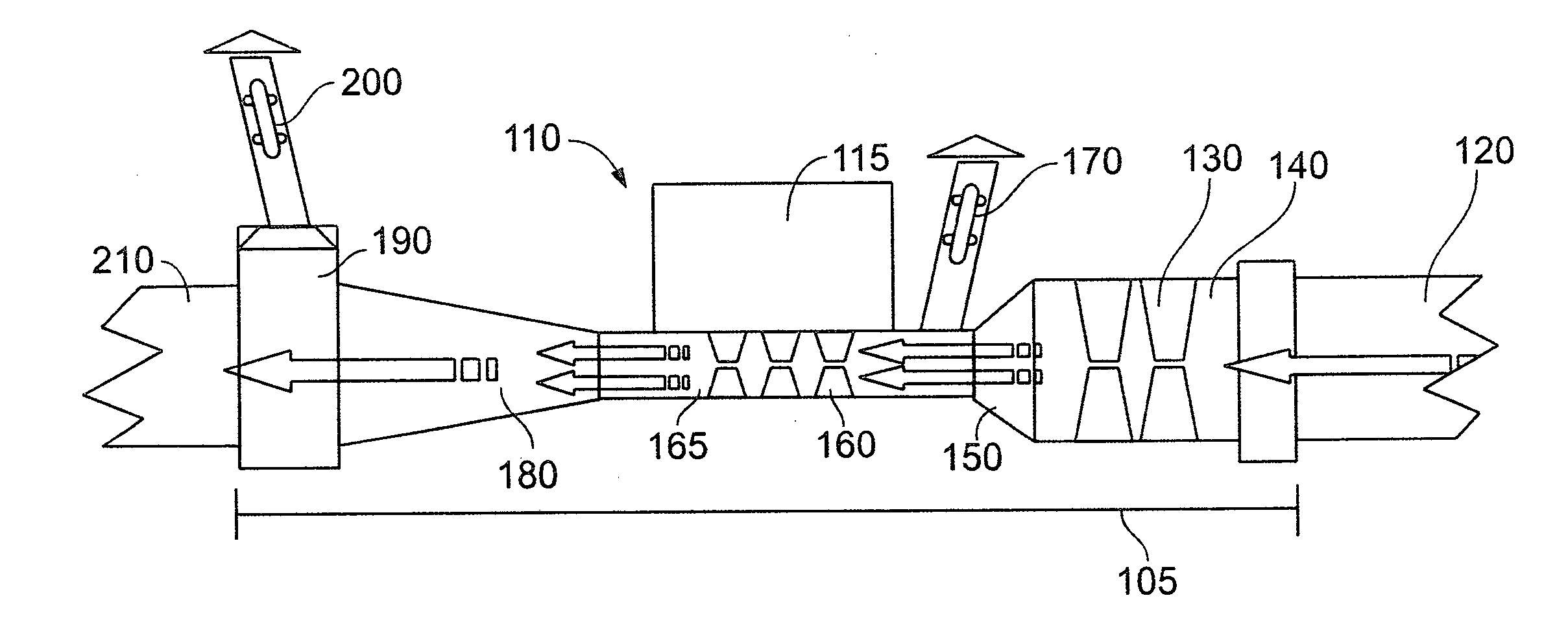 Flow-based energy transport and generation device
