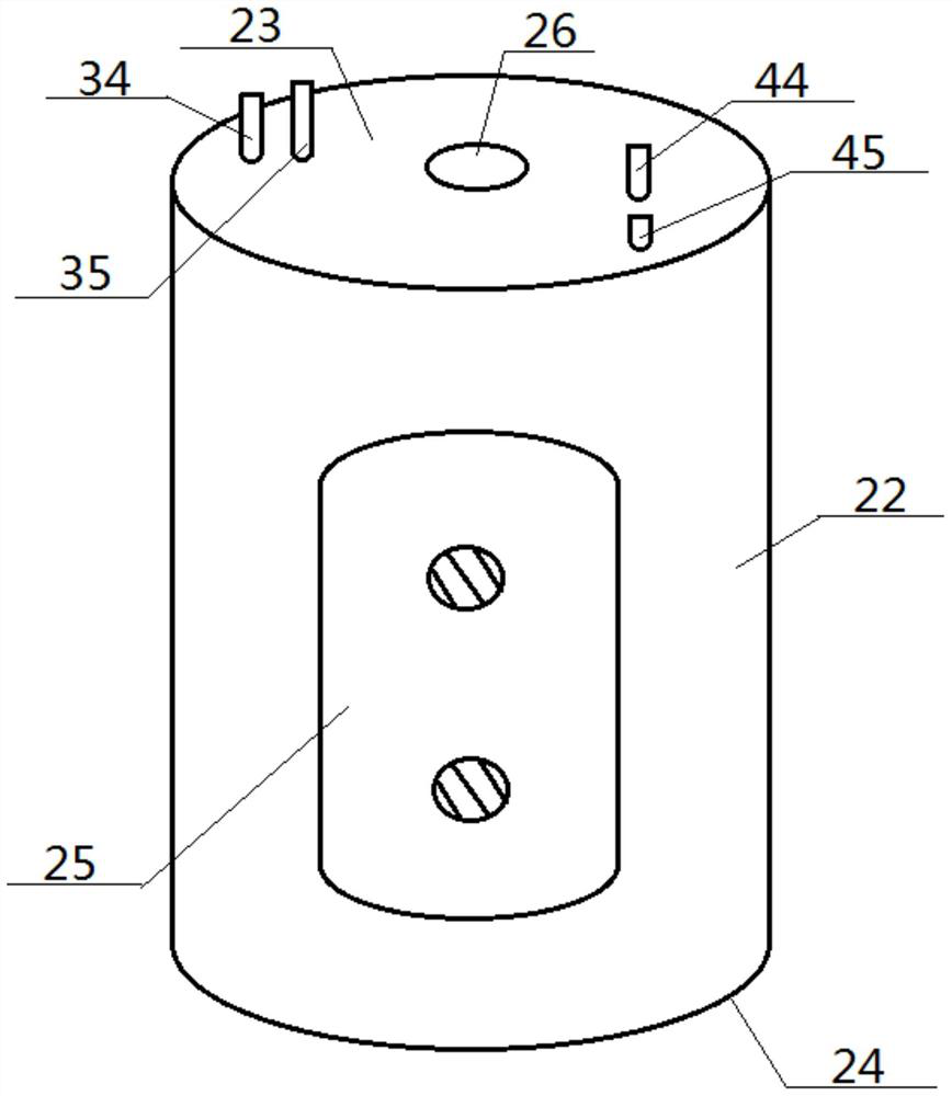 Internal circulation transmission cold batch cylinder and use method thereof
