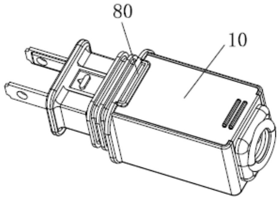 Assembled waterproof power plug assembly