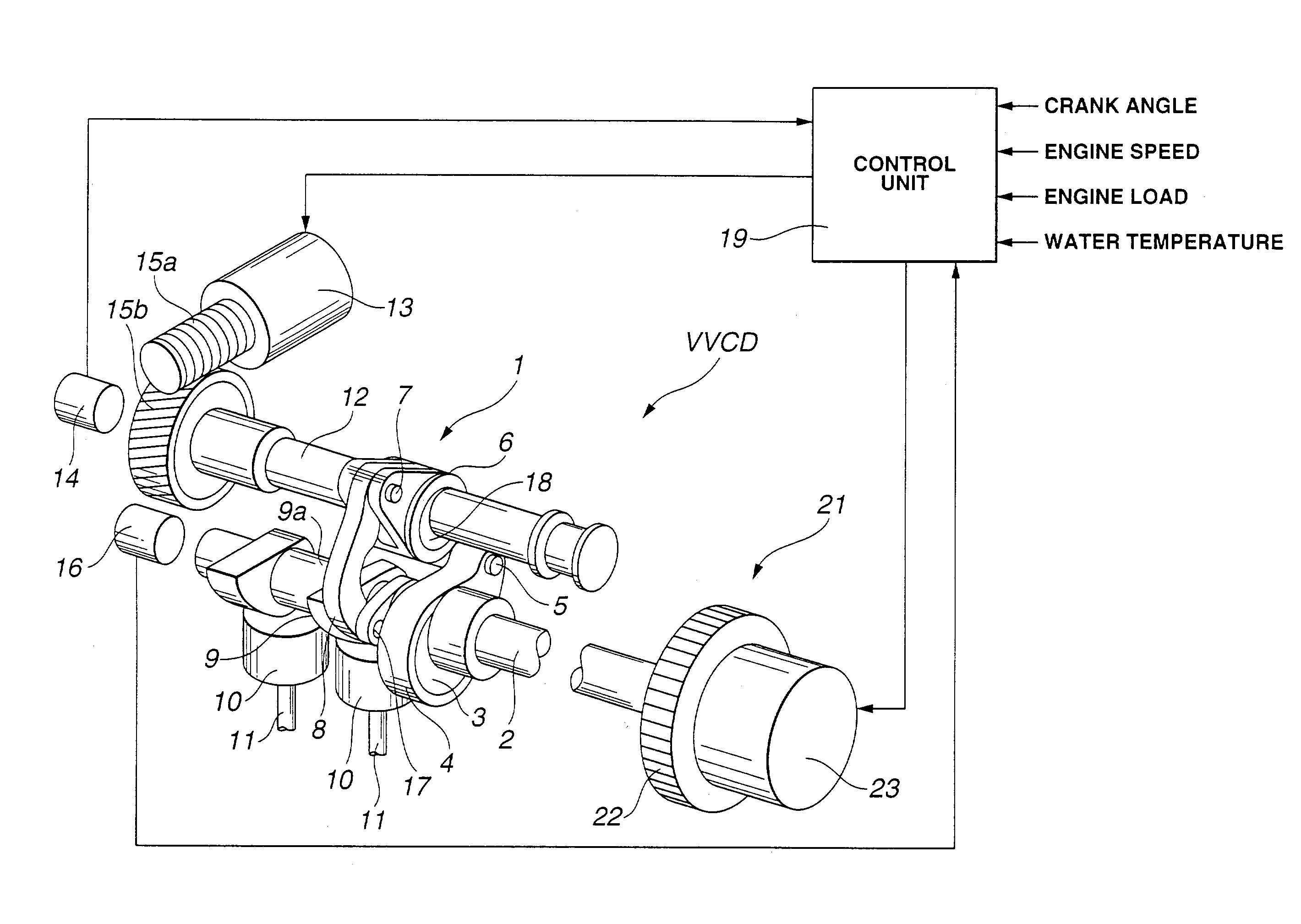 Internal combustion engine with variable valve control device